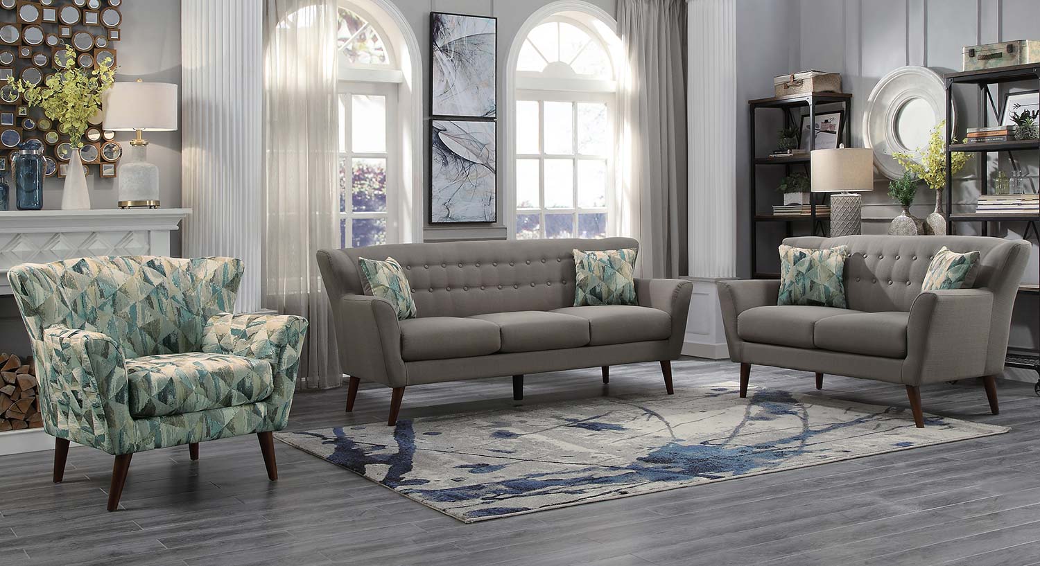 Homelegance Maja Sofa Set - Gray Homelegance Maja Sofa Set - Gray