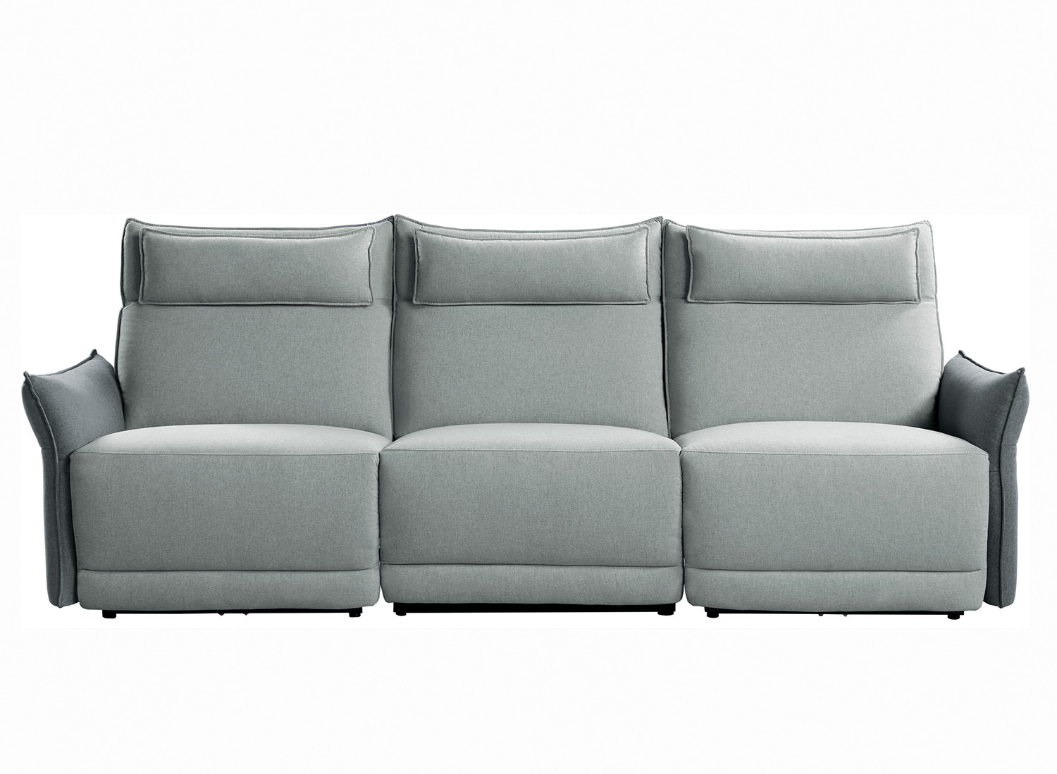 Homelegance Linette Power Double Reclining Sofa with Power Headrests - Gray Homelegance Linette Power Double Reclining Sofa with Power Headrests - Gray