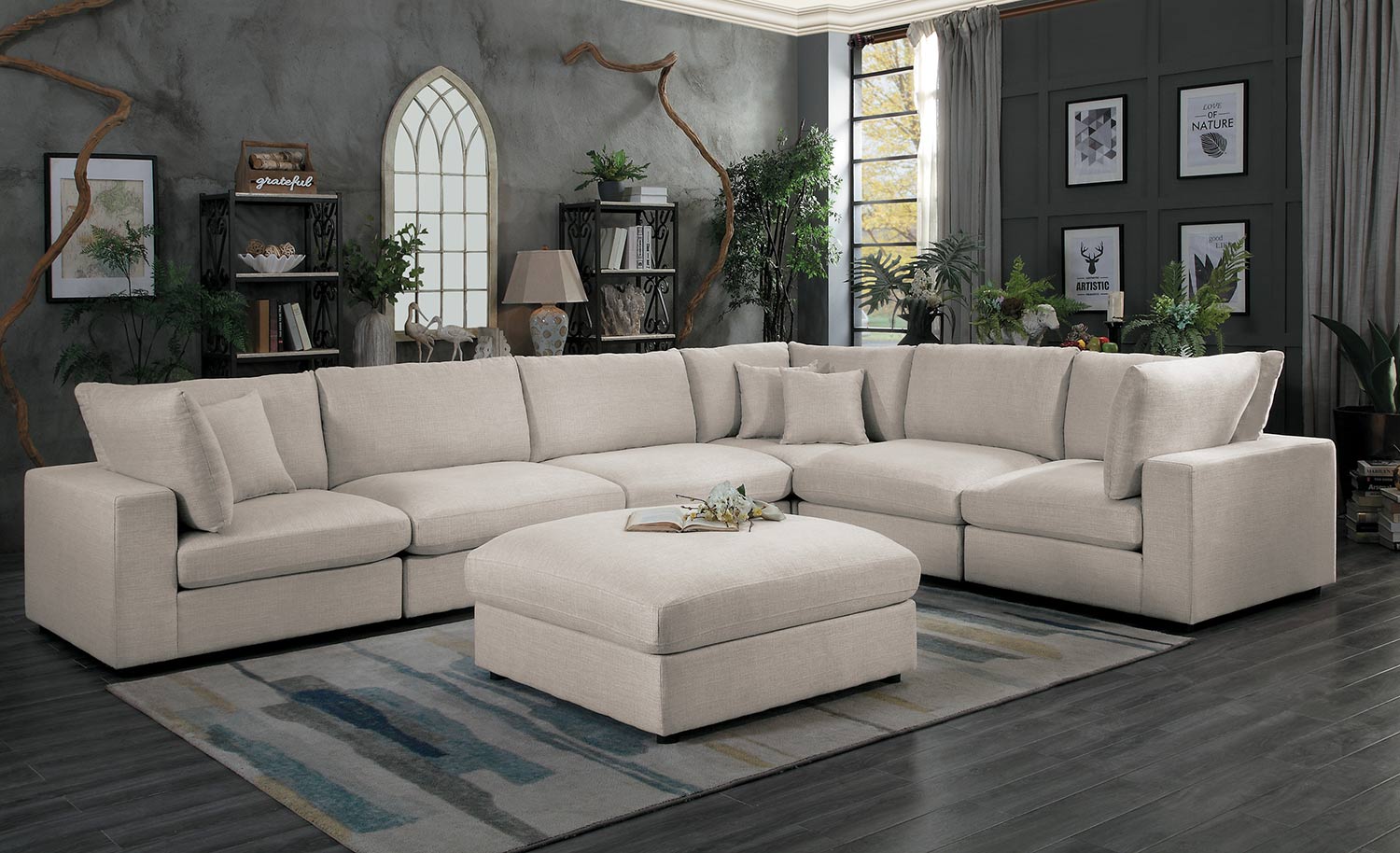 Homelegance Casoria Sectional Sofa Set - Neutral Homelegance Casoria Sectional Sofa Set - Neutral