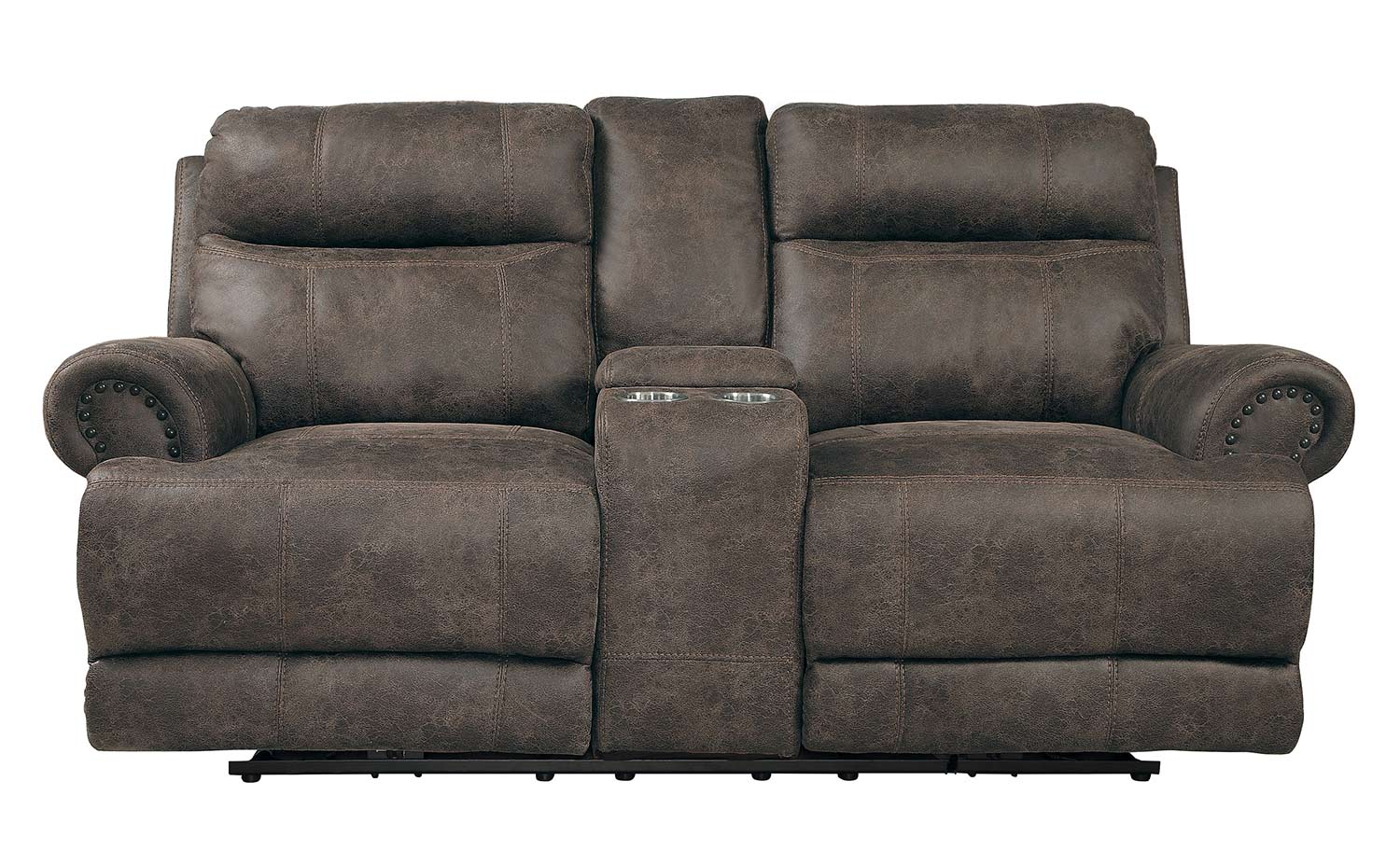 Homelegance Aggiano Double Reclining Love Seat - Dark Brown Homelegance Aggiano Double Reclining Love Seat - Dark Brown