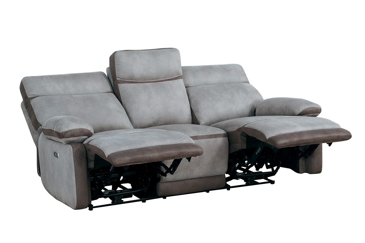 Homelegance Barilotto Power Double Reclining Sofa With Power Headrests - Gray