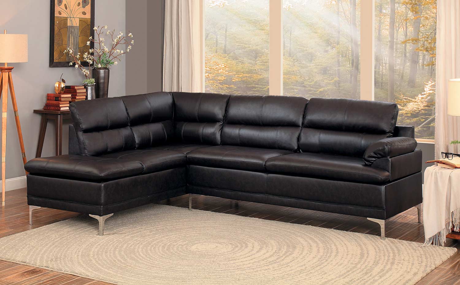 Homelegance Soyer Sectional Sofa - Dark Brown Homelegance Soyer Sectional Sofa - Dark Brown