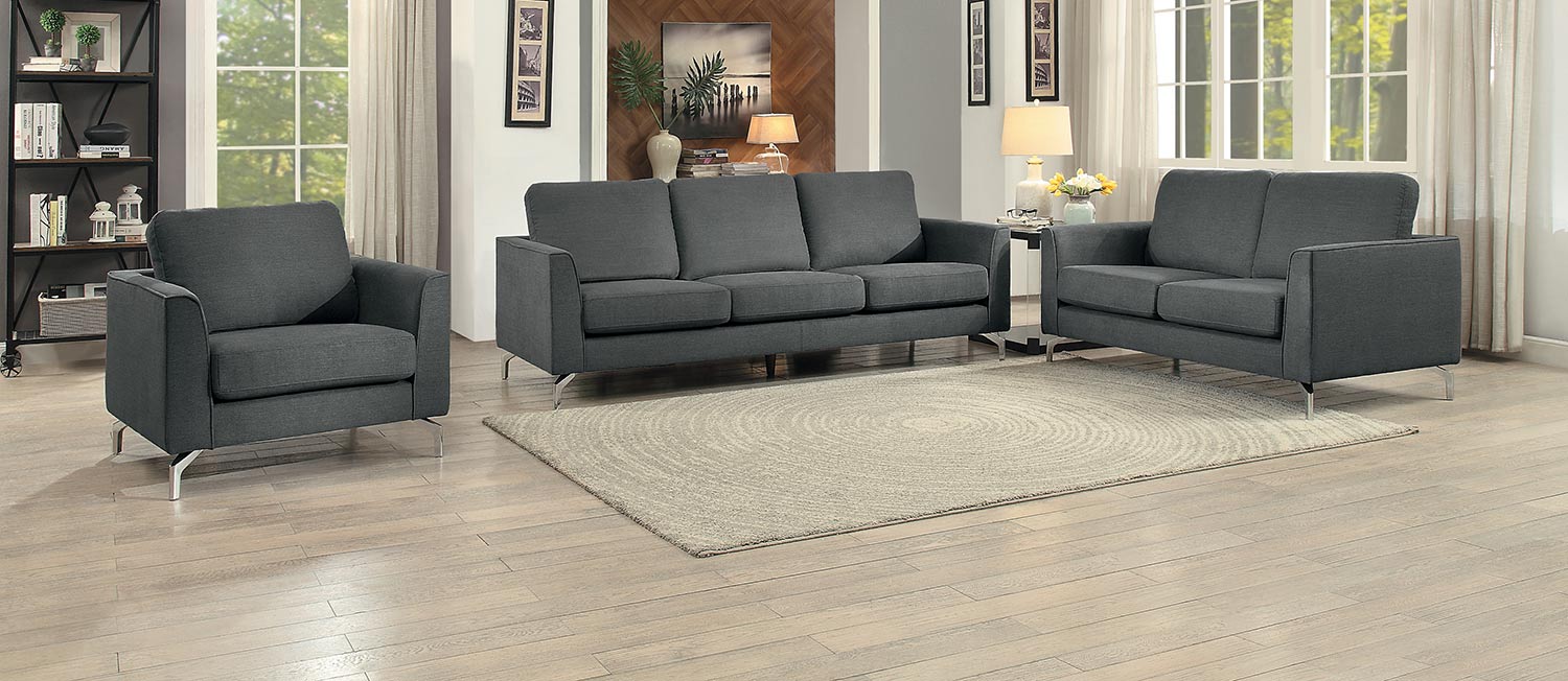 Homelegance Canaan Sofa Set - Gray Homelegance Canaan Sofa Set - Gray