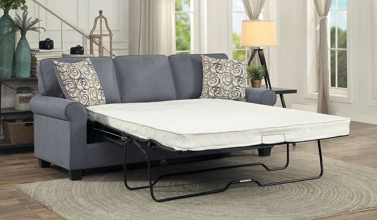 Homelegance Selkirk Sleeper Sofa With Sleeper Mattress - Gray Homelegance Selkirk Sleeper Sofa With Sleeper Mattress - Gray