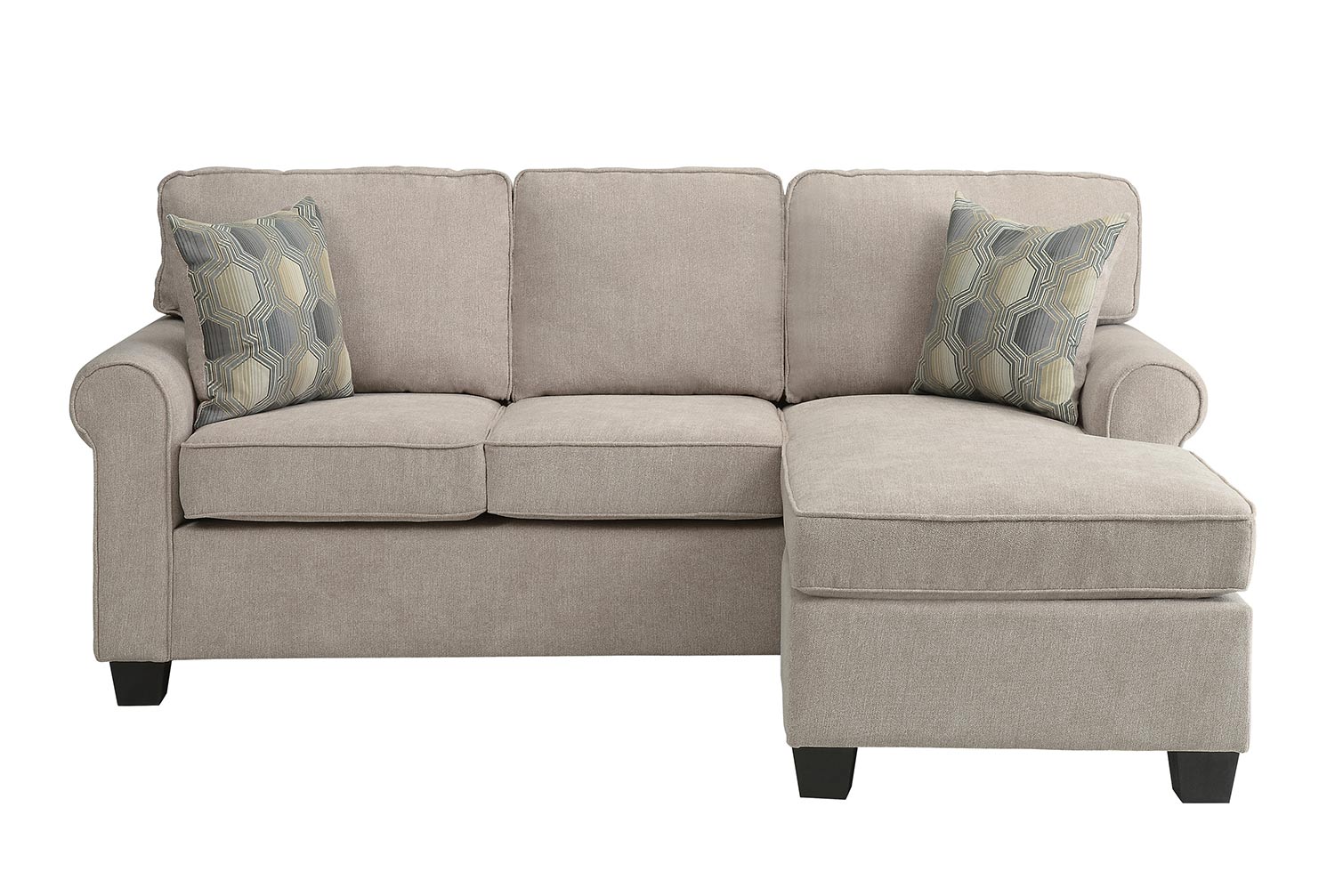 Homelegance Clumber Reversible Sofa Chaise Sectional - Sand