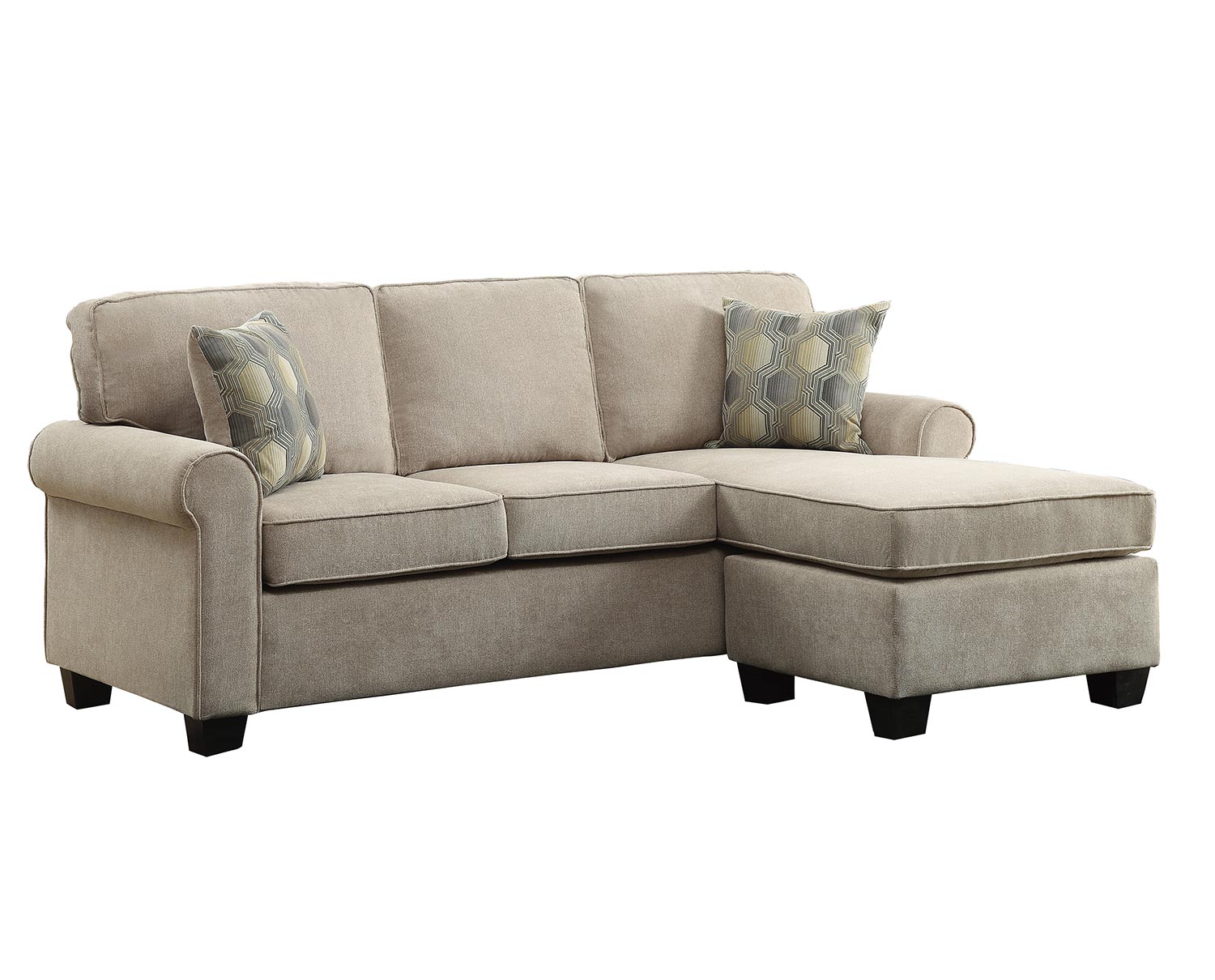 Homelegance Clumber Reversible Sofa Chaise Sectional - Sand