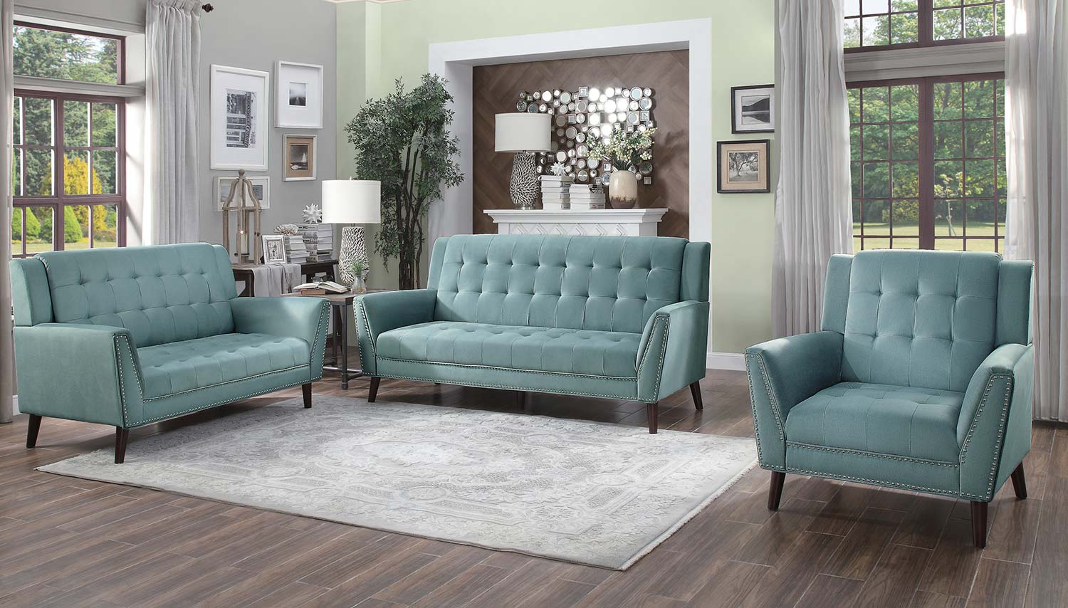Homelegance Broadview Sofa Set - Fog gray Homelegance Broadview Sofa Set - Fog gray