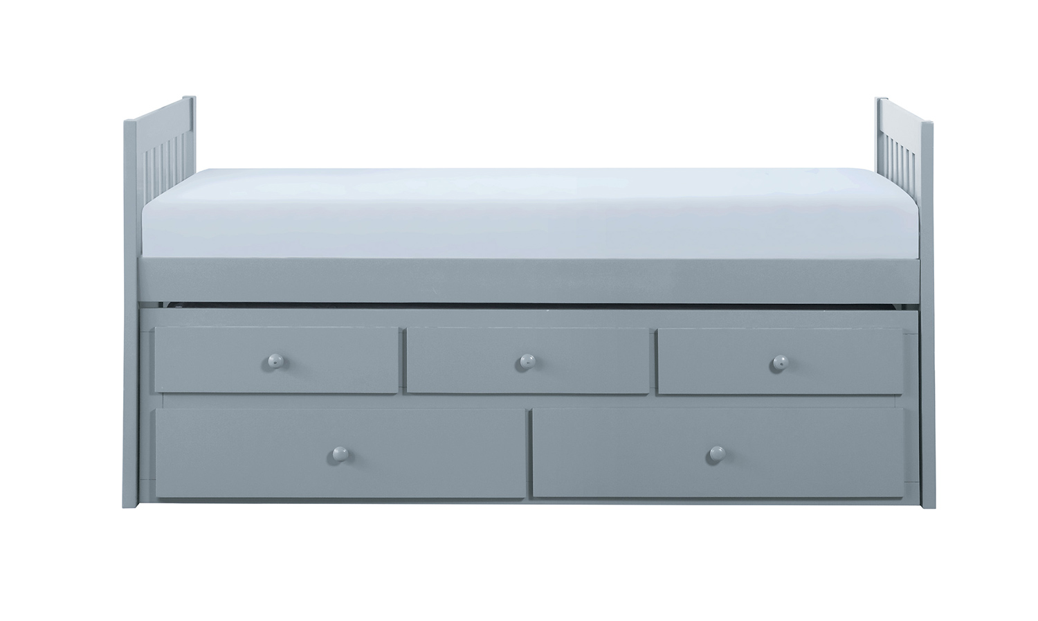 Homelegance Orion Twin/Twin Trundle Bed with Two Storage Drawers - Gray