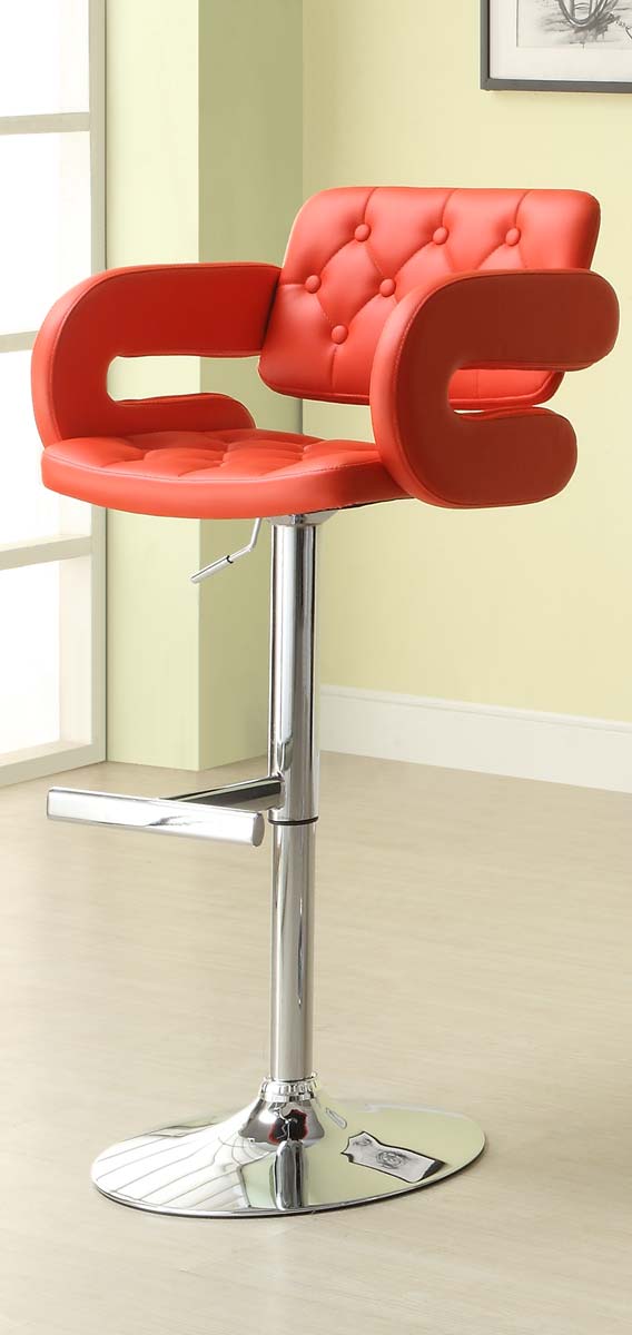 Homelegance 1178RED Ride Airlift Swivel Stool - Red Homelegance 1178RED Ride Airlift Swivel Stool - Red