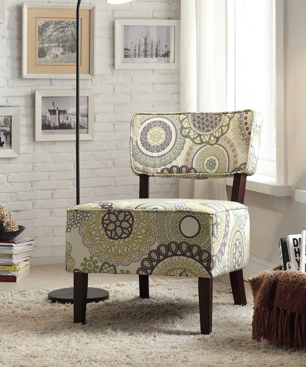Homelegance Orson Accent Chair - Floral Medallion Fabric Homelegance Orson Accent Chair - Floral Medallion Fabric