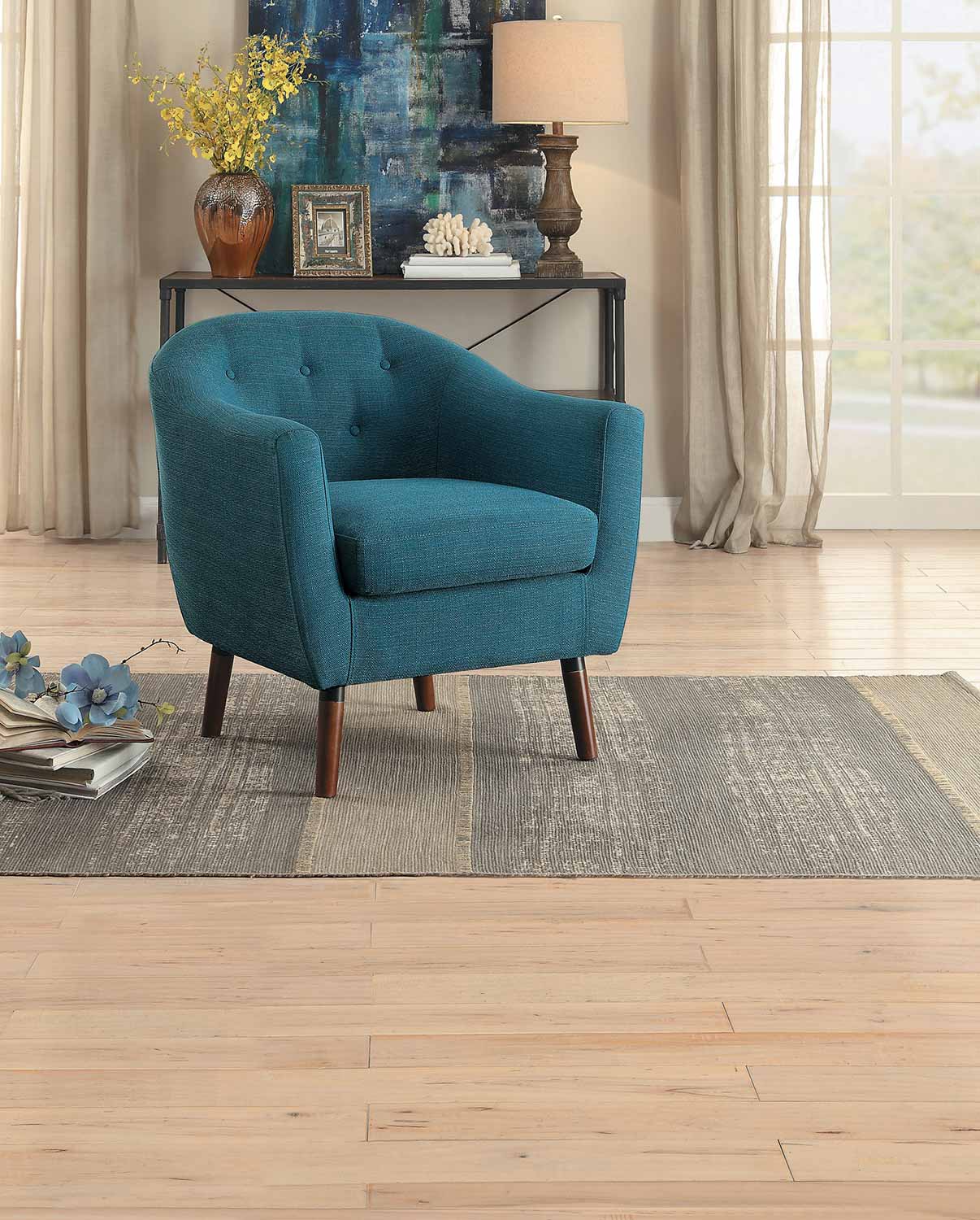 Homelegance Lucille Accent Chair - Blue