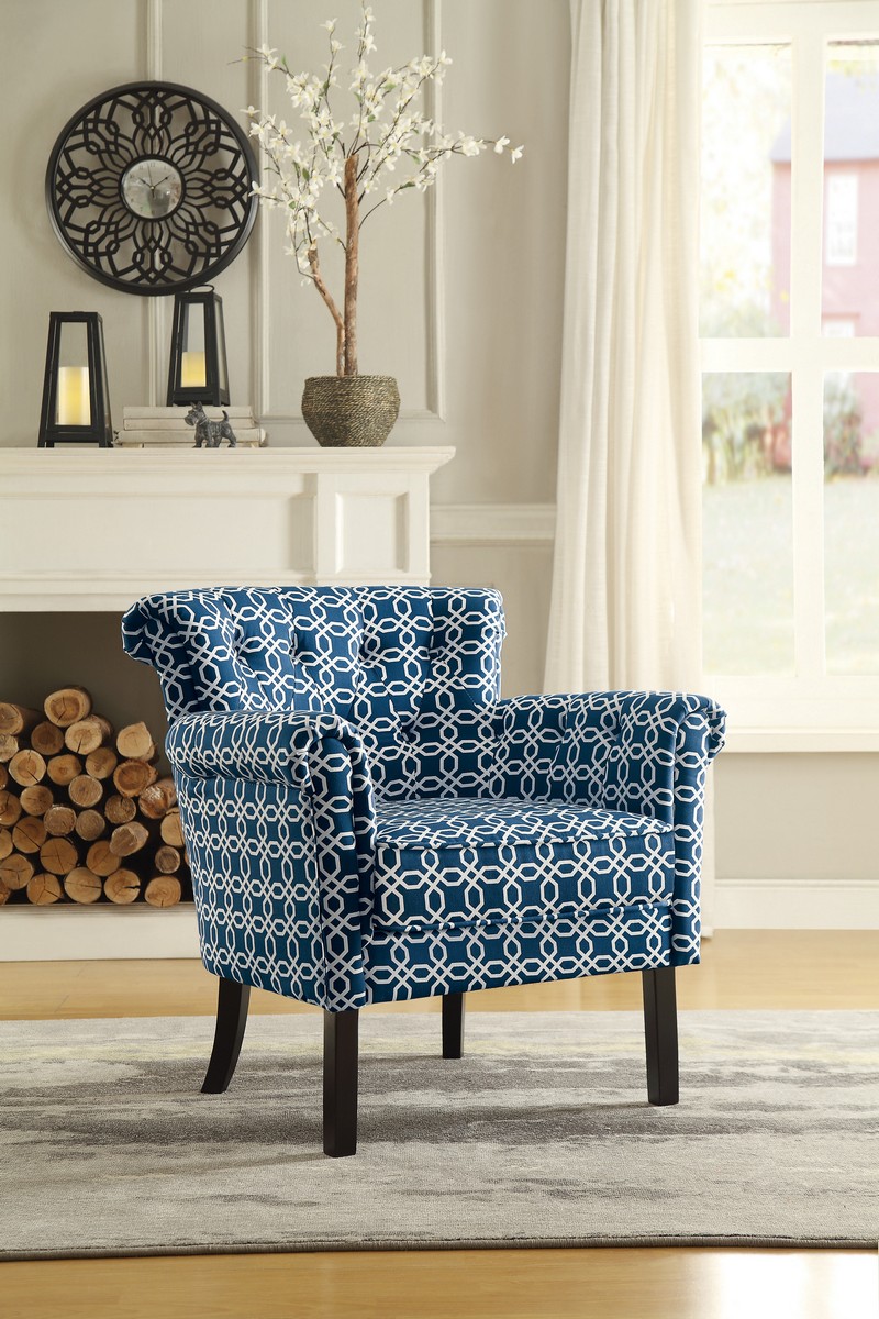 Homelegance Barlowe Accent Chair - Chain Link Print Homelegance Barlowe Accent Chair - Chain Link Print