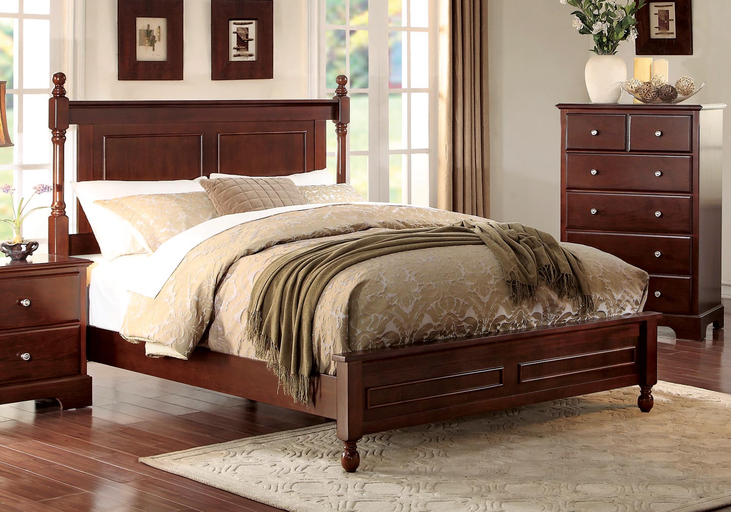 Homelegance Morelle Bed - Cherry Homelegance Morelle Bed - Cherry