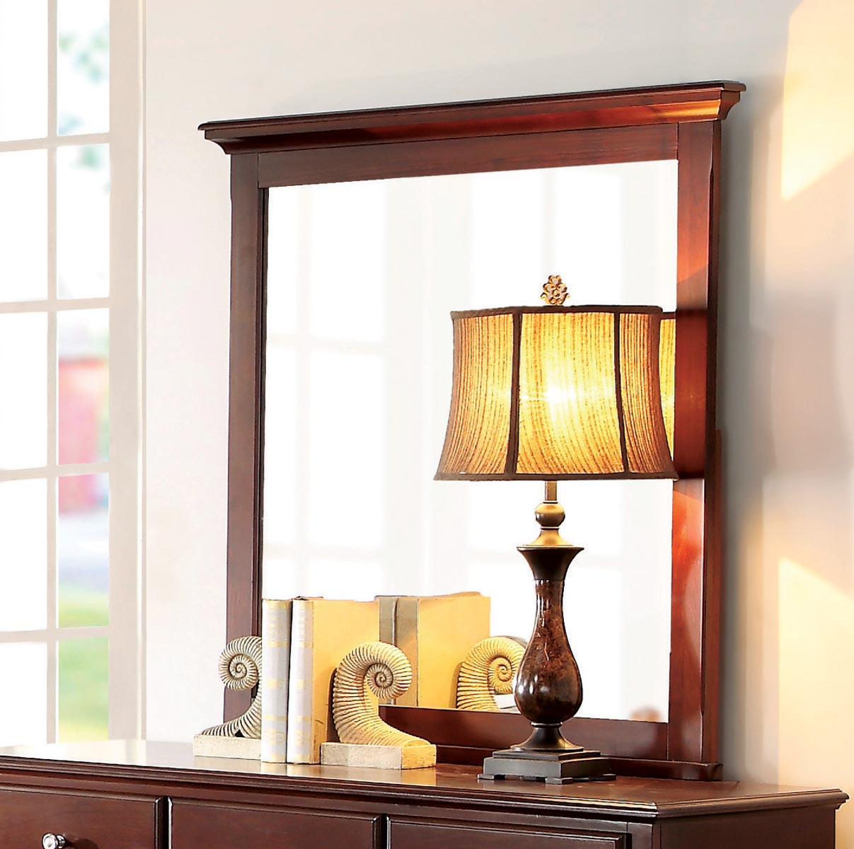 Homelegance Morelle Mirror - Cherry Homelegance Morelle Mirror - Cherry
