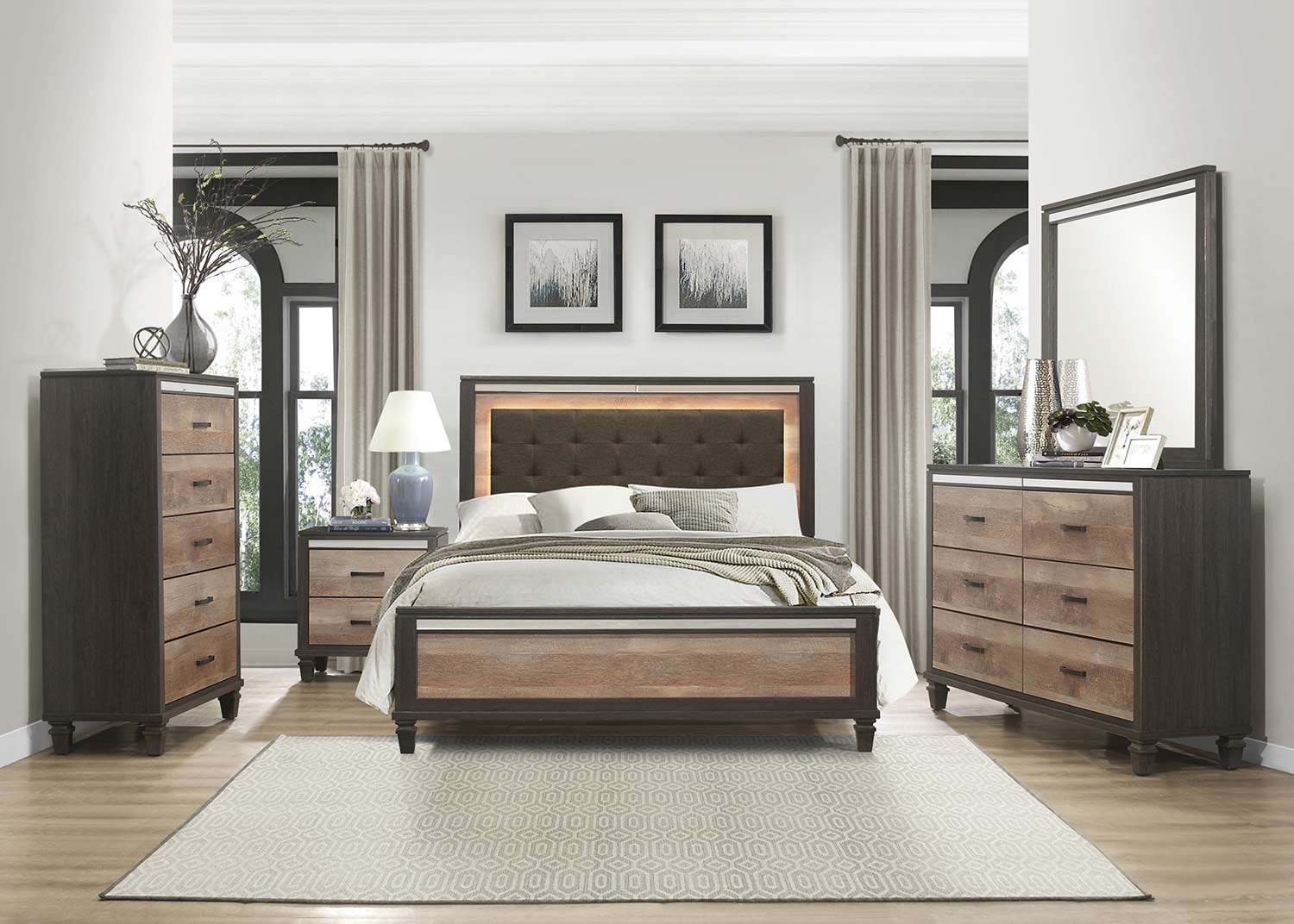 Homelegance Danridge Bedroom Set - Brown and Espresso