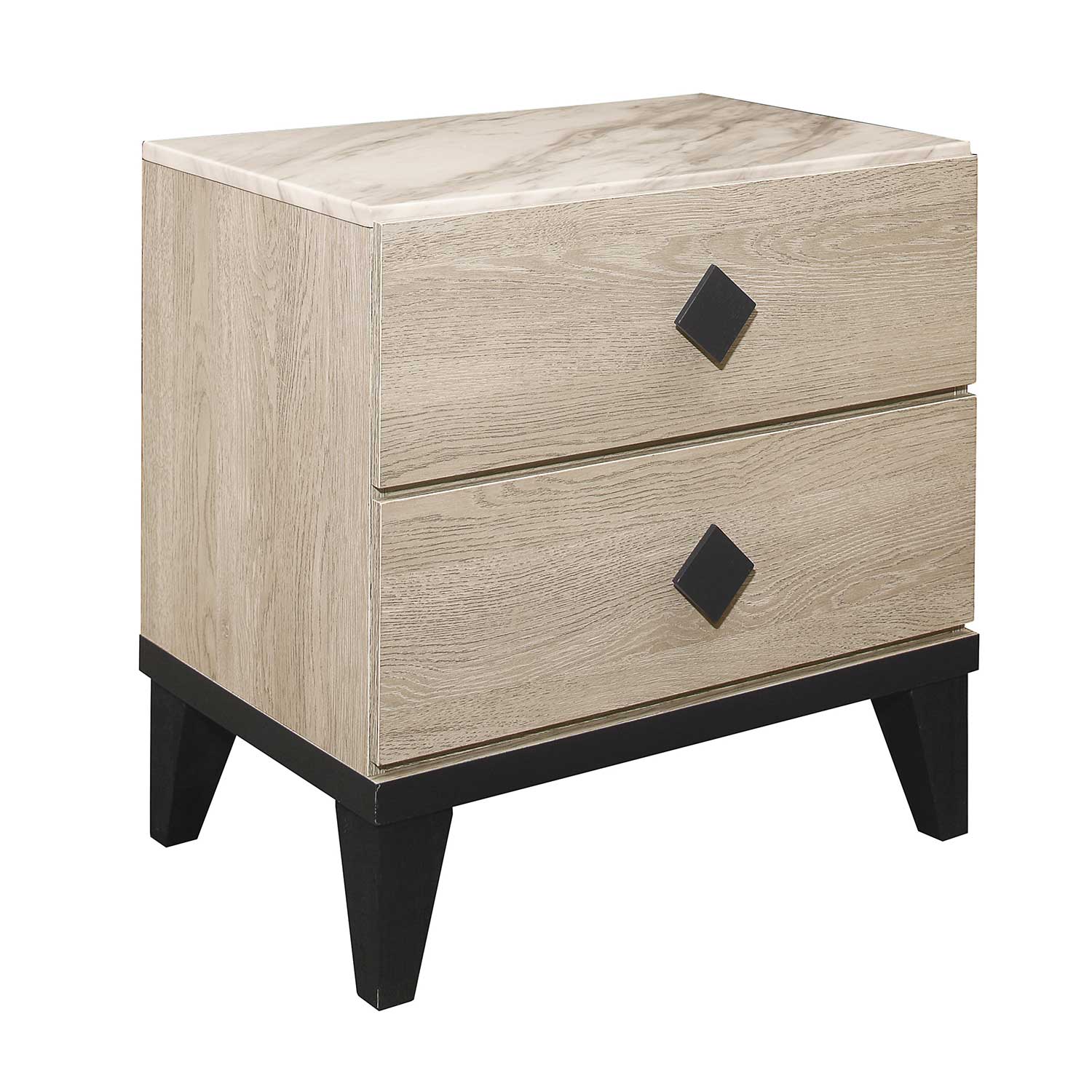 Homelegance Whiting Night Stand - Cream and Black