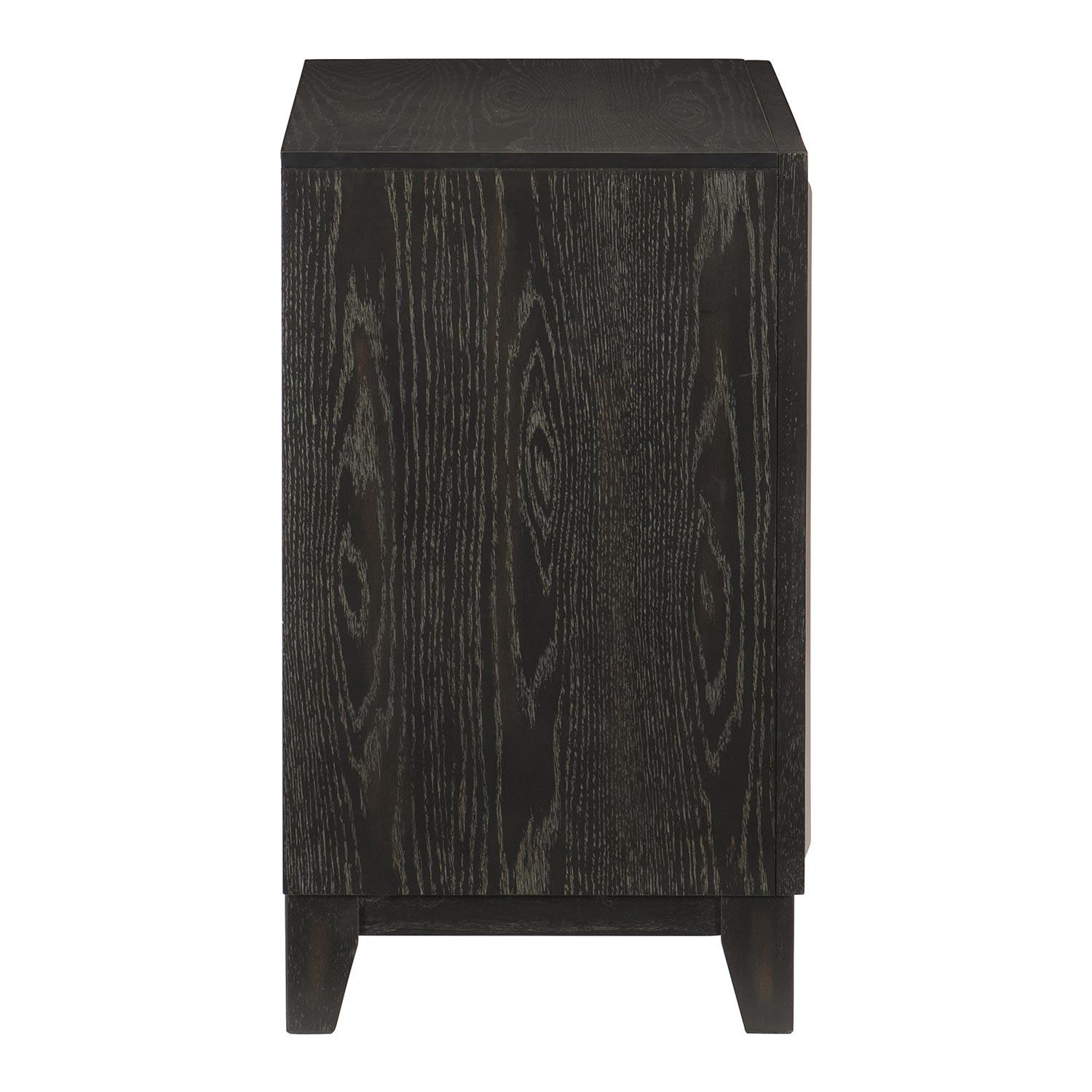 Homelegance Grant Night Stand - Ebony and Silver