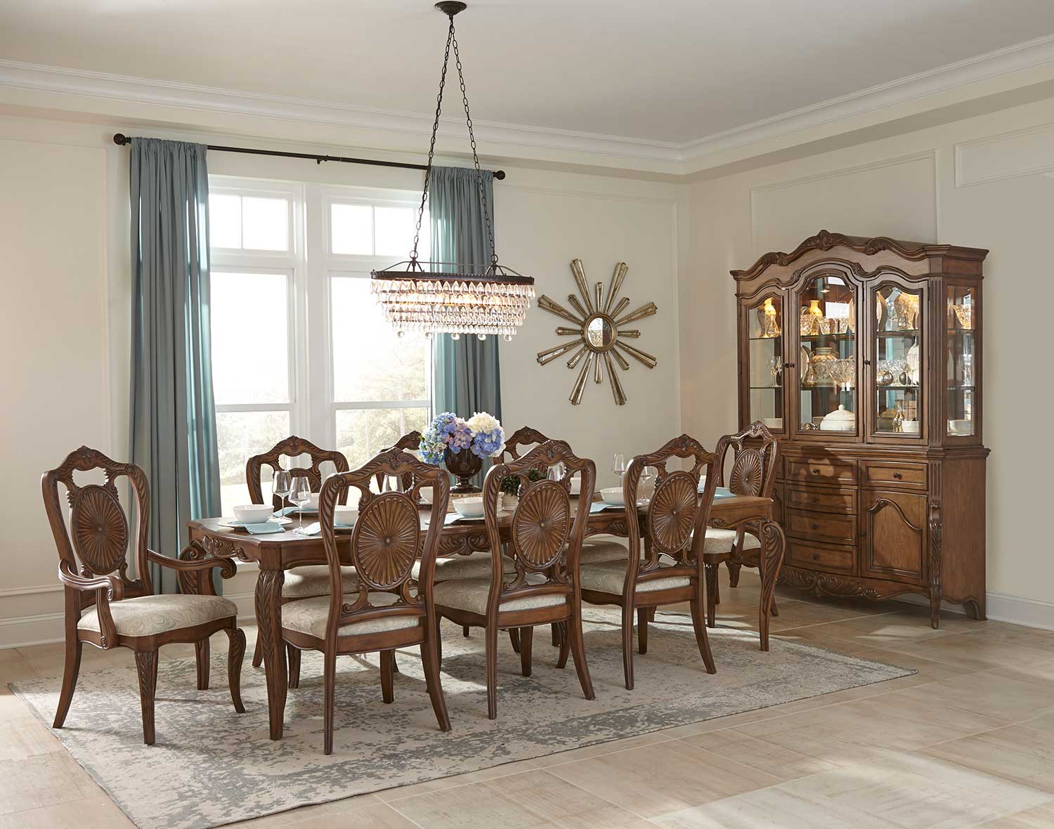 Homelegance Moorewood Park Dining Set - Pecan Homelegance Moorewood Park Dining Set - Pecan