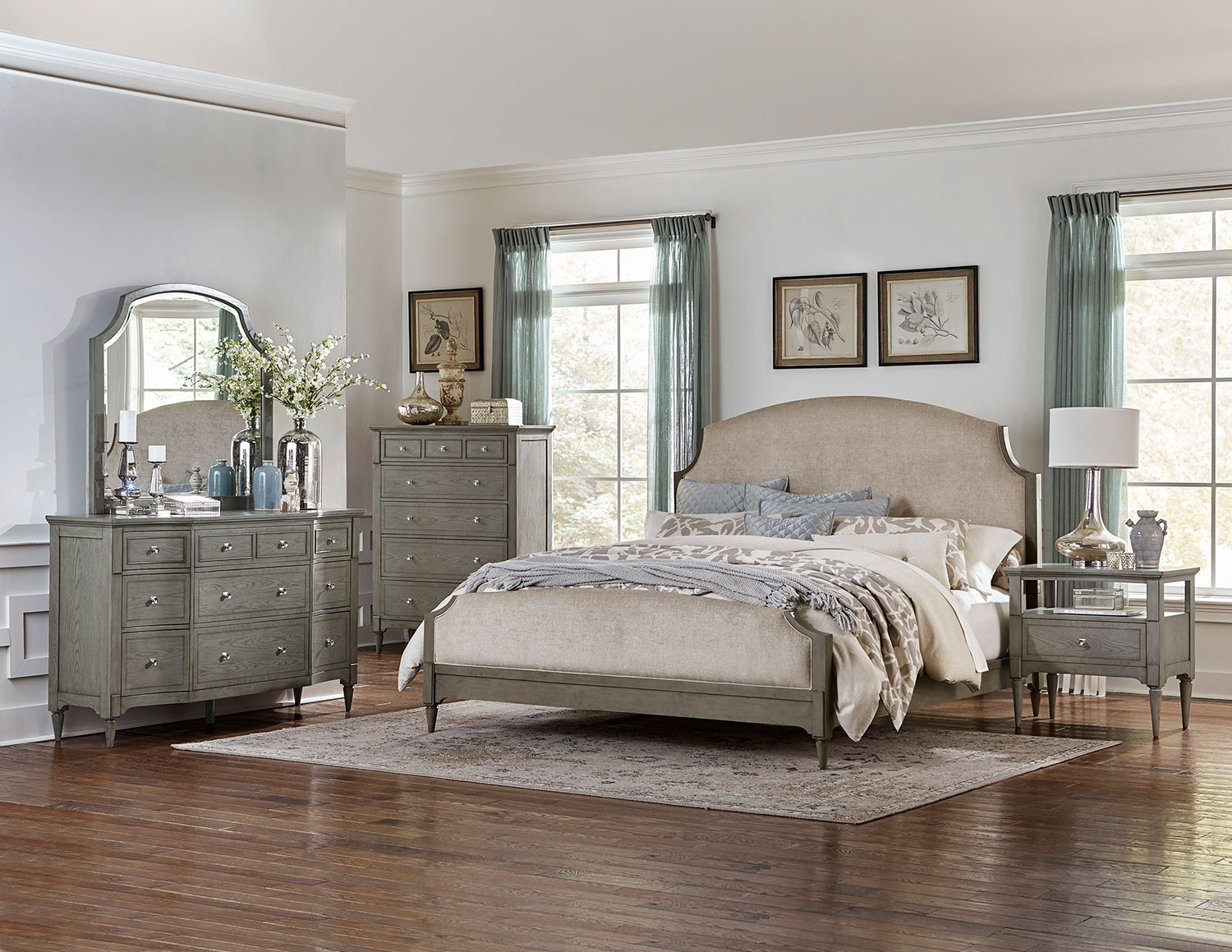 Homelegance Albright Upholstered Bedroom Set - Barnwood Grey Homelegance Albright Upholstered Bedroom Set - Barnwood Grey