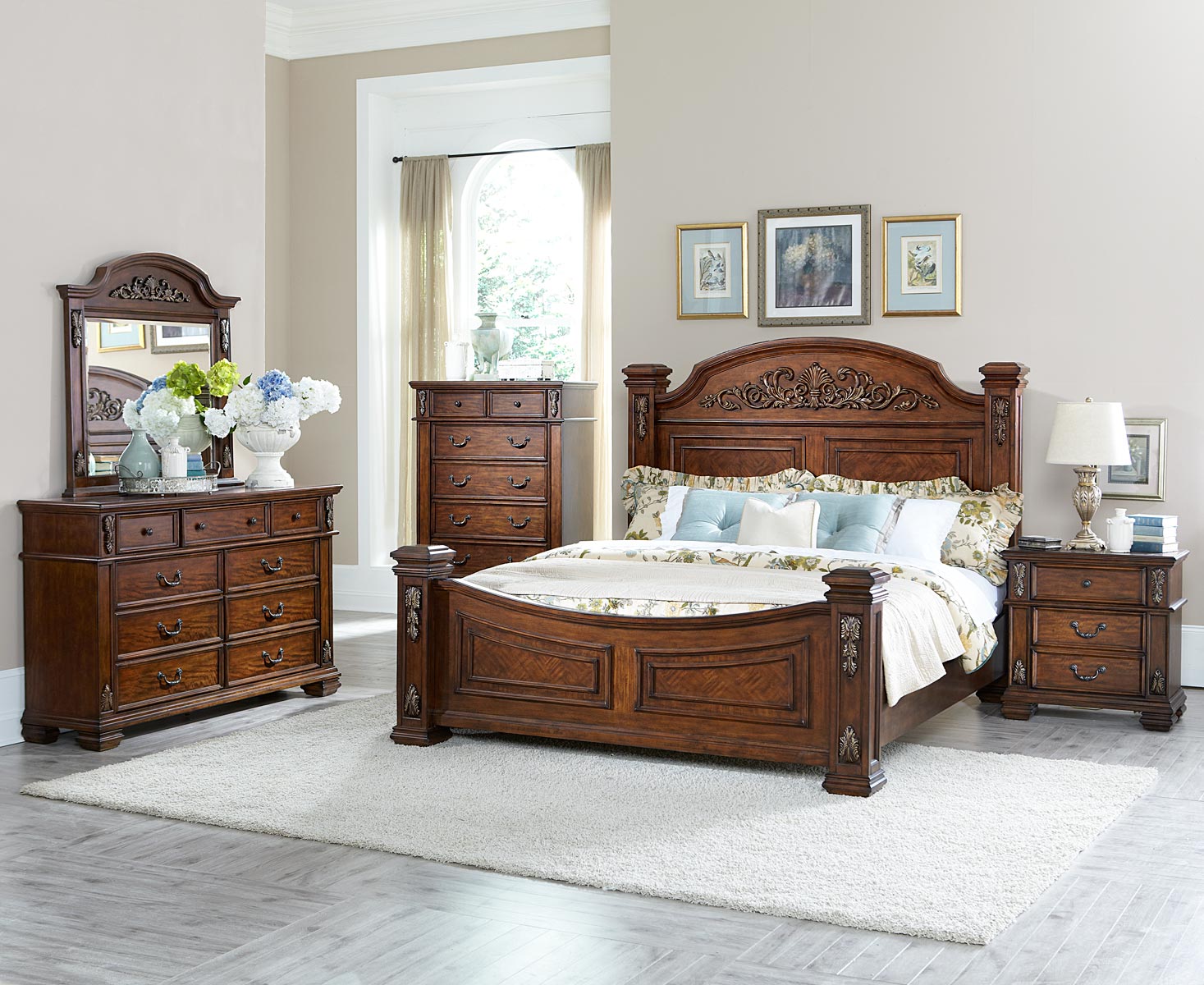 Homelegance Donata Falls Bedroom Set - Warm Brown Homelegance Donata Falls Bedroom Set - Warm Brown