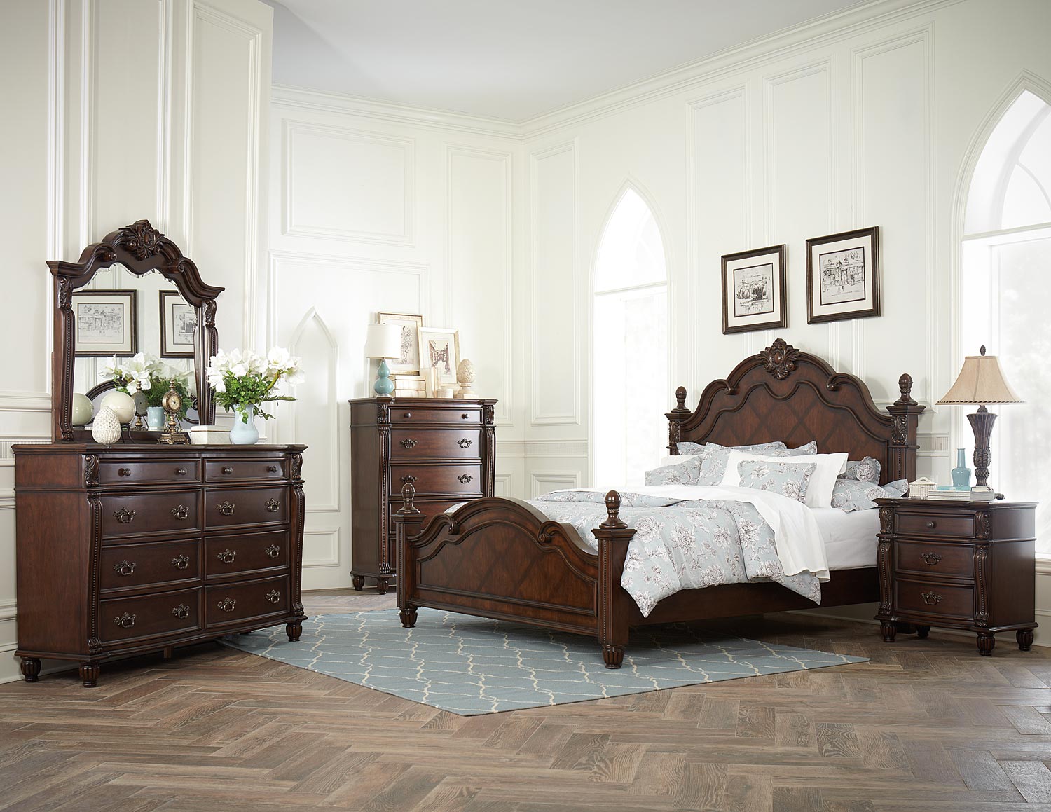 Homelegance Hadley Row Bedroom Set - Cherry Homelegance Hadley Row Bedroom Set - Cherry