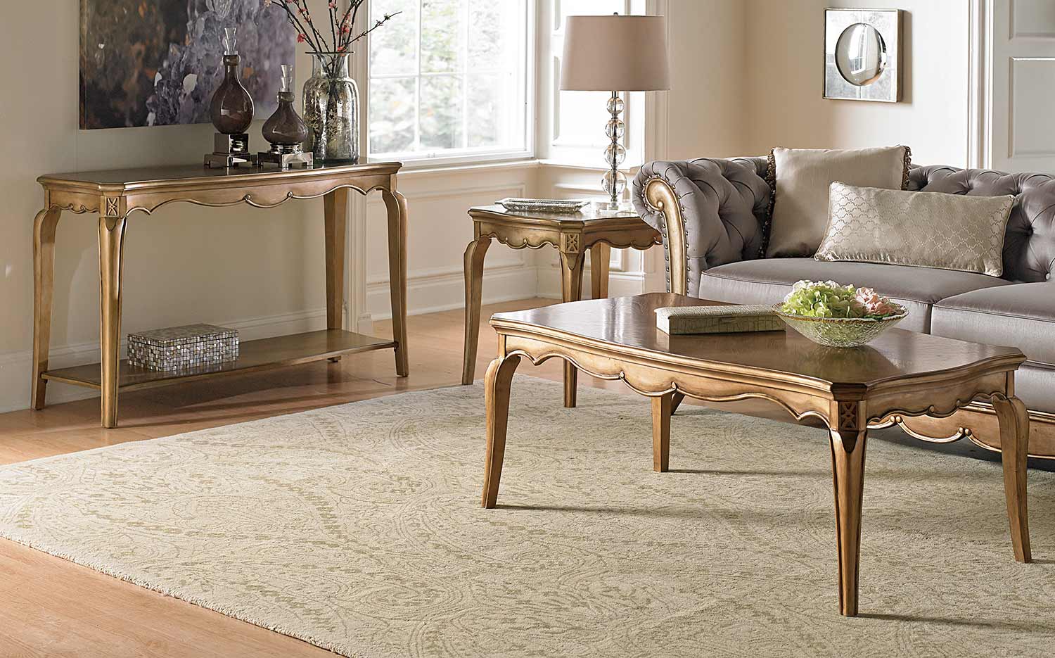 Homelegance Chambord Coffee Table Set - Champagne Gold