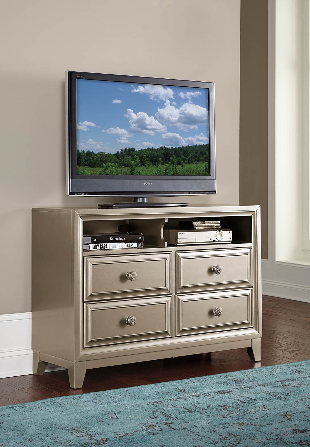 Homelegance Hedy TV Chest - Silver Homelegance Hedy TV Chest - Silver