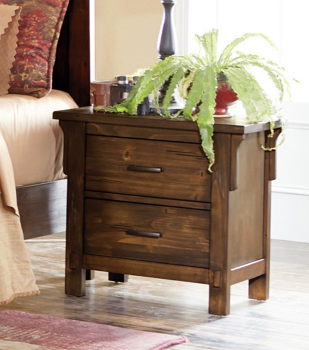 Homelegance Terrace Night Stand - Rustic Burnish Oak Homelegance Terrace Night Stand - Rustic Burnish Oak