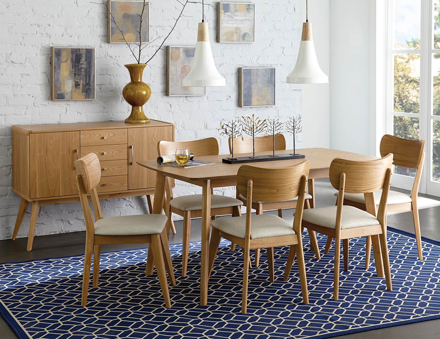 Homelegance Anika Dining Set - Light Ash Homelegance Anika Dining Set - Light Ash