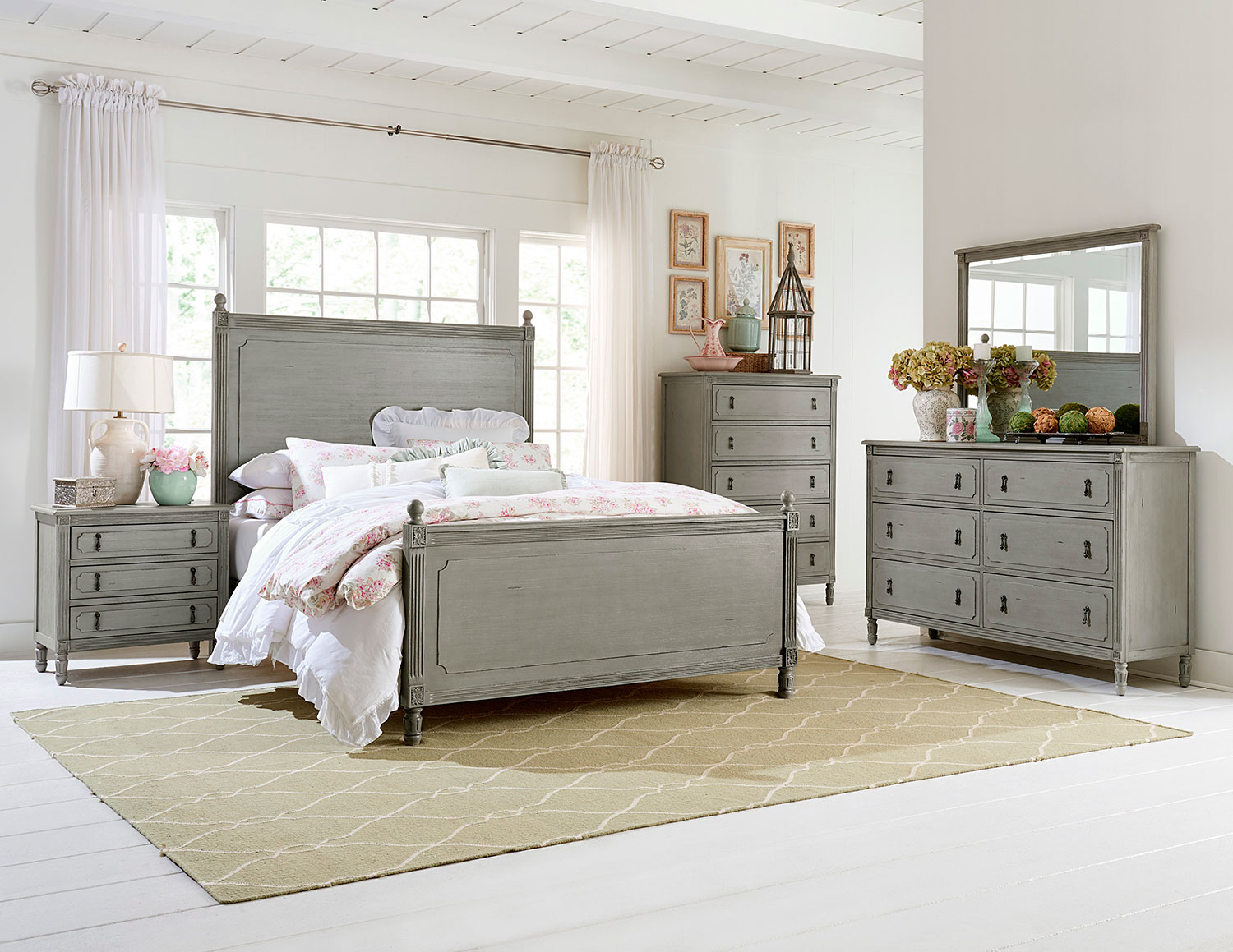 Homelegance Aviana Bedroom Set - Antique Gray Homelegance Aviana Bedroom Set - Antique Gray