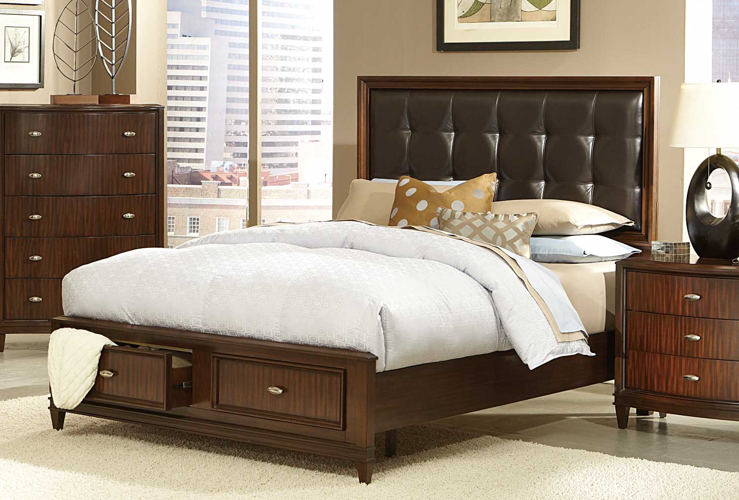 Homelegance Abramo Platform Bed - Dark Brown Homelegance Abramo Platform Bed - Dark Brown