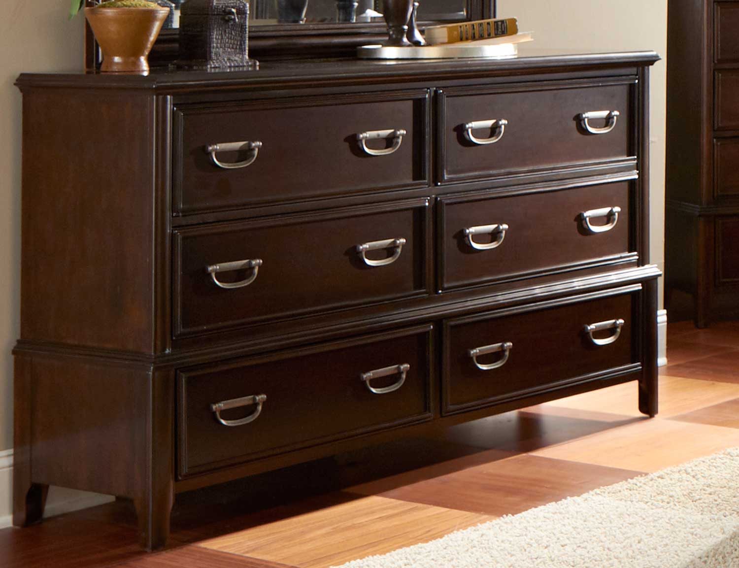 Homelegance Beaux Dresser - Dark Cherry Homelegance Beaux Dresser - Dark Cherry