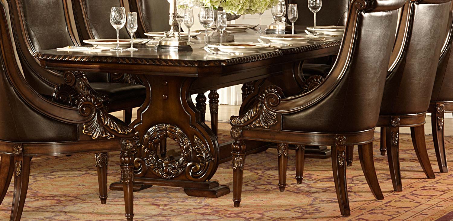 Homelegance Orleans Trestle Dining Table - Cherry Homelegance Orleans Trestle Dining Table - Cherry