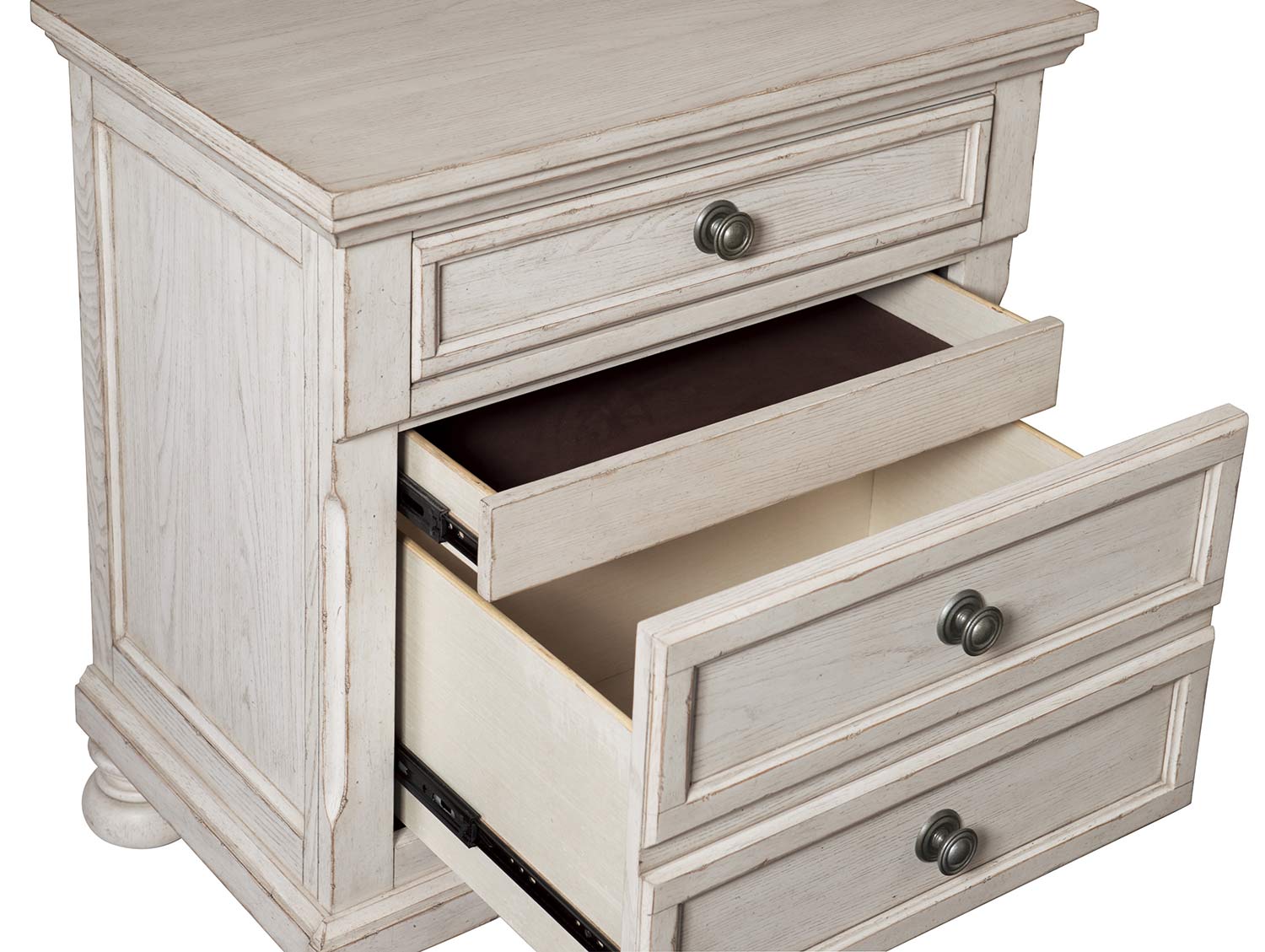Homelegance Bethel Night Stand - Wire-brushed White