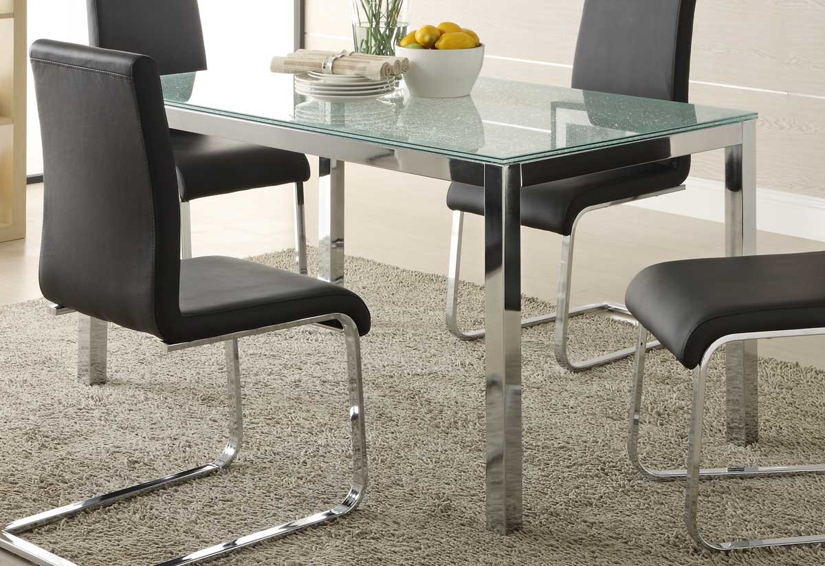 Homelegance Knox Glass Dining Table Homelegance Knox Glass Dining Table