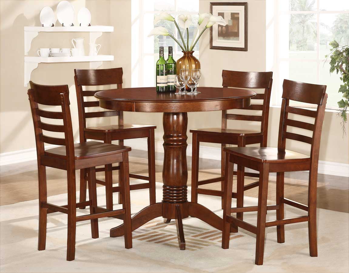 Homelegance Wayland 5-Piece Counter Height Dining Set - Antique Oak Homelegance Wayland 5-Piece Counter Height Dining Set - Antique Oak