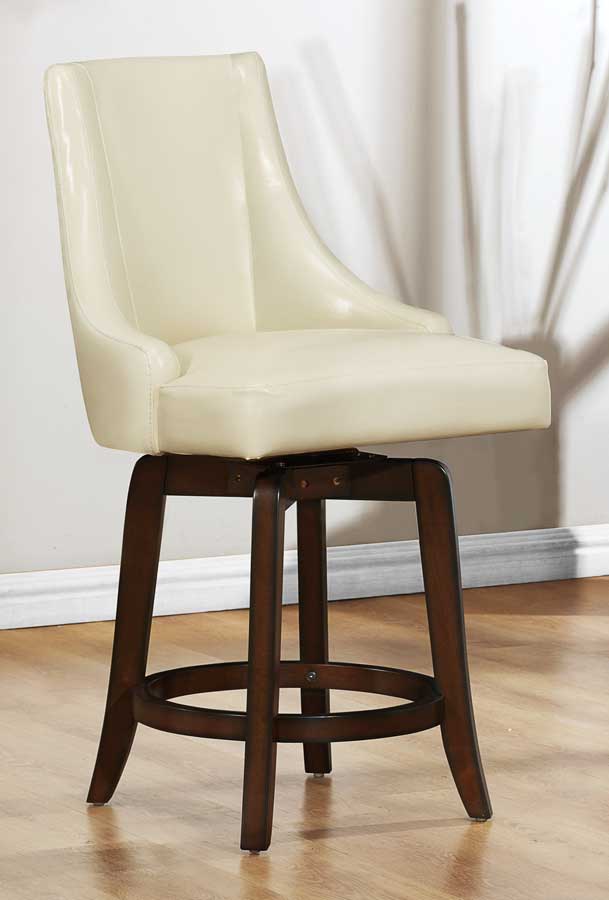 Homelegance Annabelle Swivel Counter Height Chair - Cream Homelegance Annabelle Swivel Counter Height Chair - Cream