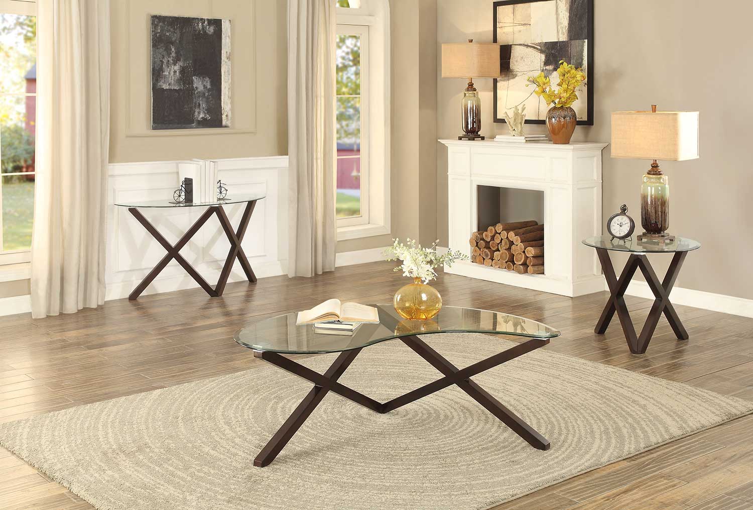 Homelegance Halston Coffee/Cocktail Table Set Homelegance Halston Coffee/Cocktail Table Set