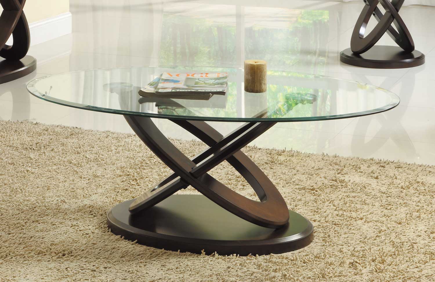 Homelegance Firth II Cocktail Table - Deep Brown Cherry Homelegance Firth II Cocktail Table - Deep Brown Cherry