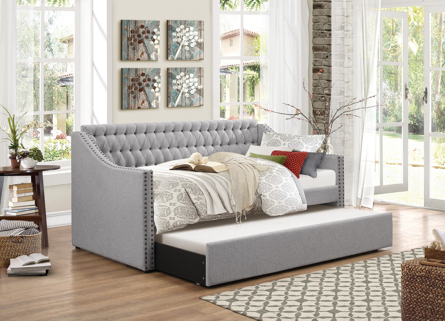 Homelegance Tulney Daybed with Trundle - Grey Homelegance Tulney Daybed with Trundle - Grey