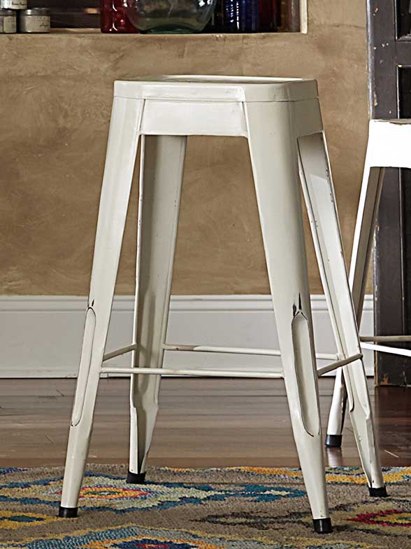 Homelegance Amara 29in Metal Bar Stool - White Homelegance Amara 29in Metal Bar Stool - White