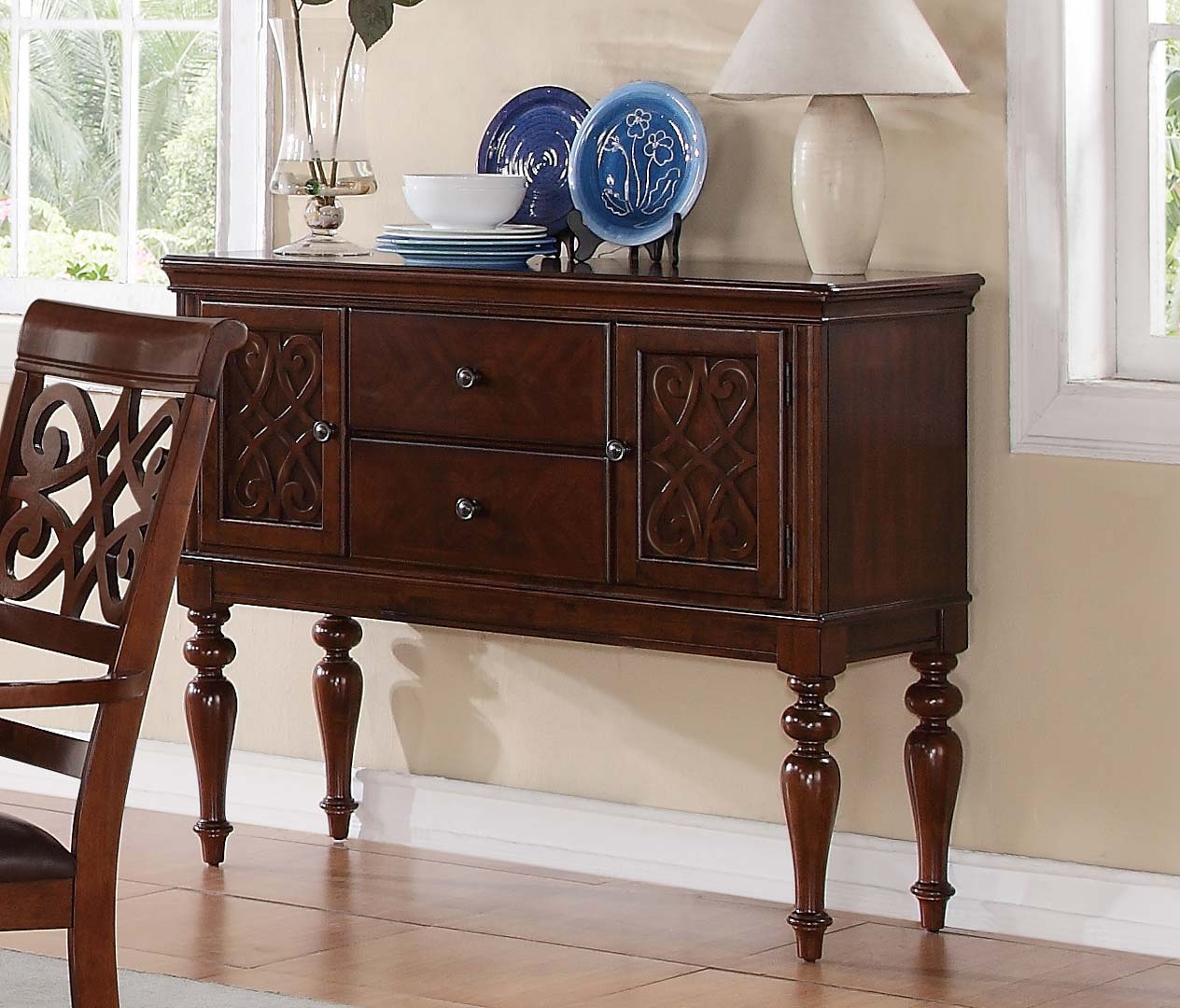 Homelegance Creswell Server - Rich Cherry Homelegance Creswell Server - Rich Cherry