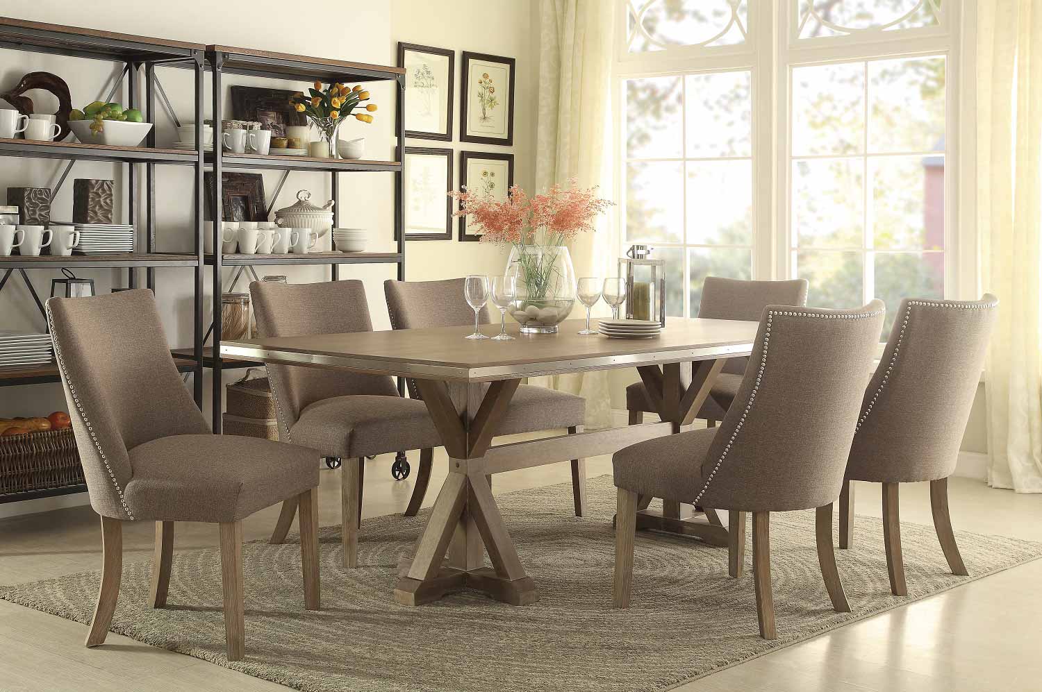 Homelegance Beaugrand Dining Set - Brown Homelegance Beaugrand Dining Set - Brown