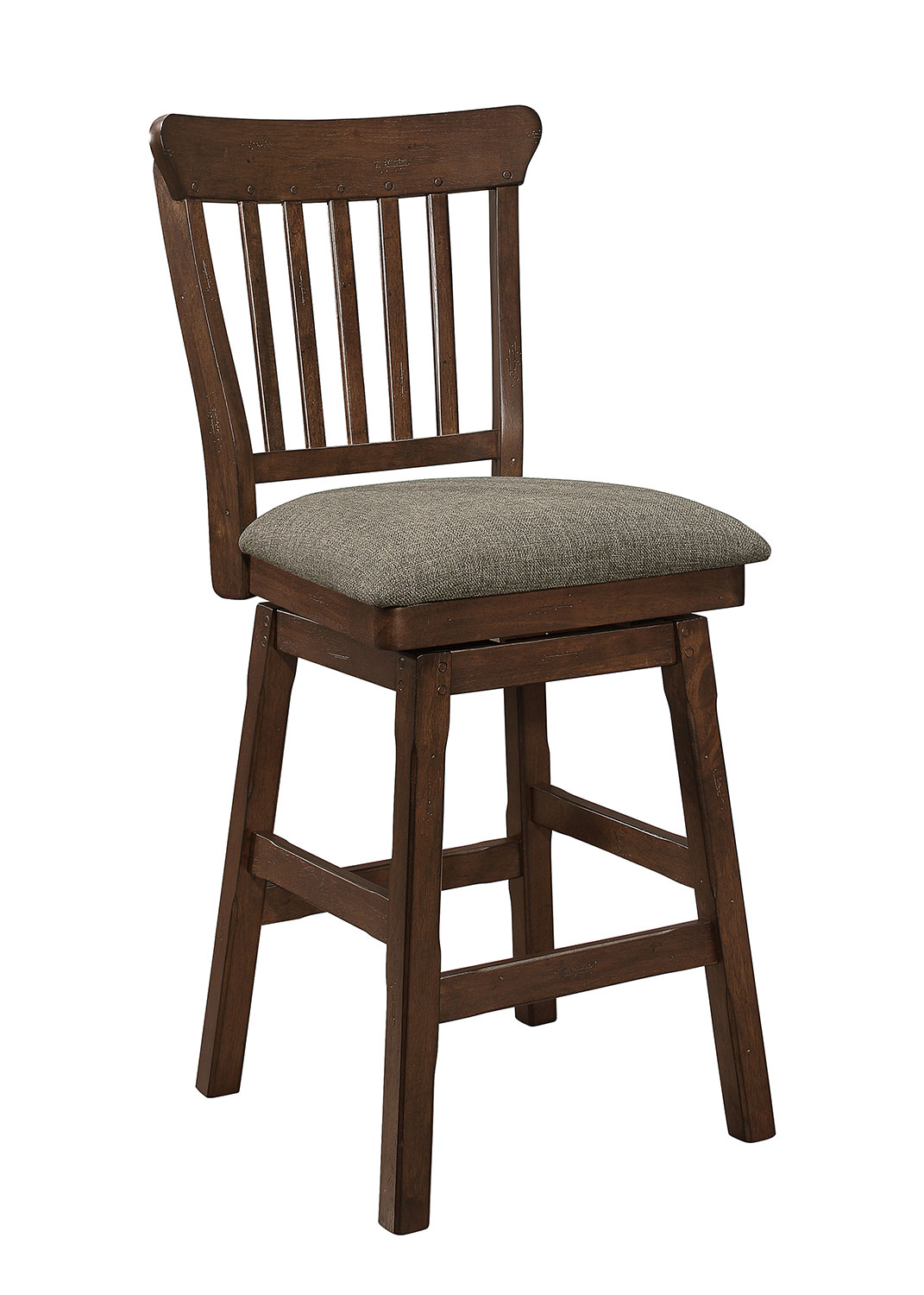 Homelegance Schleiger Swivel Counter Height Chair - Dark Brown