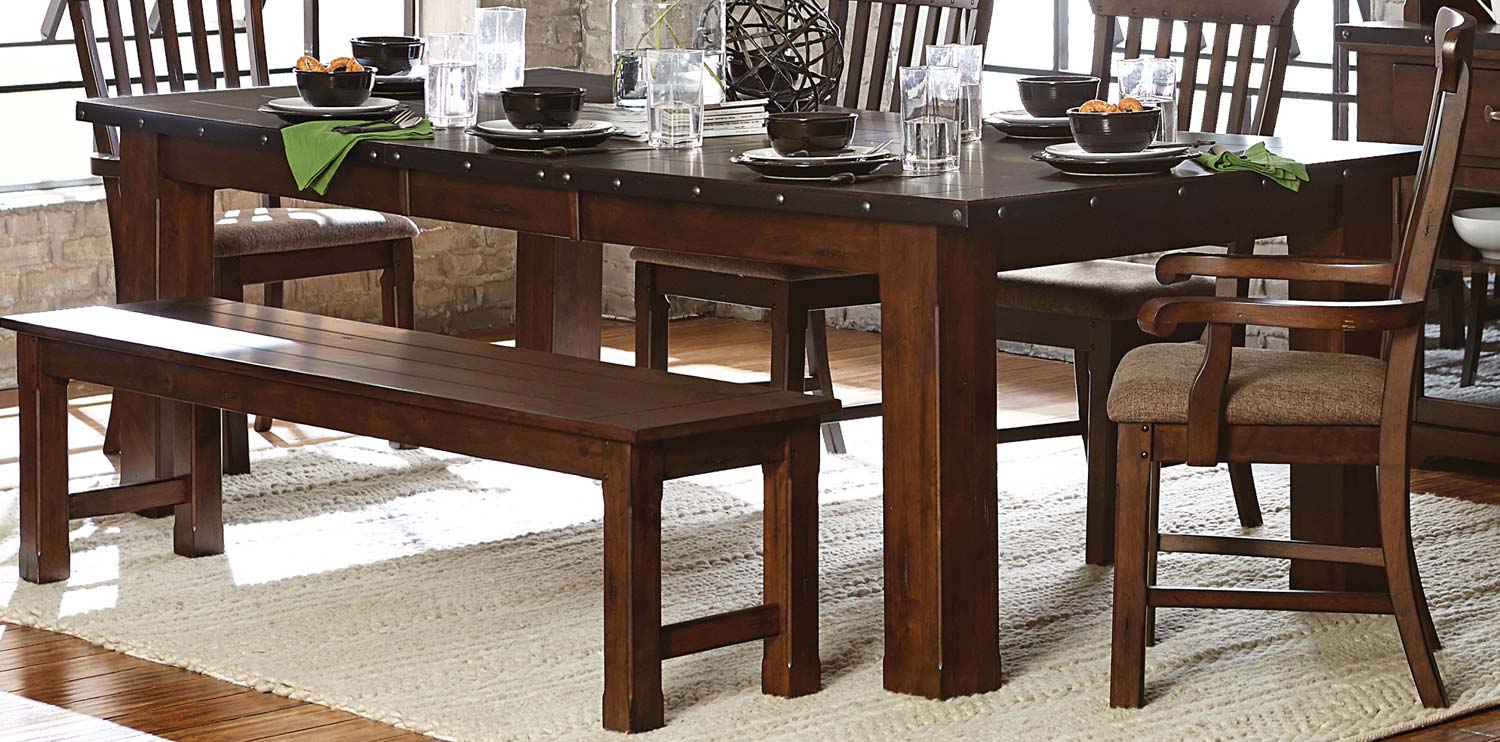 Homelegance Schleiger Dining Table - Burnished Brown Homelegance Schleiger Dining Table - Burnished Brown