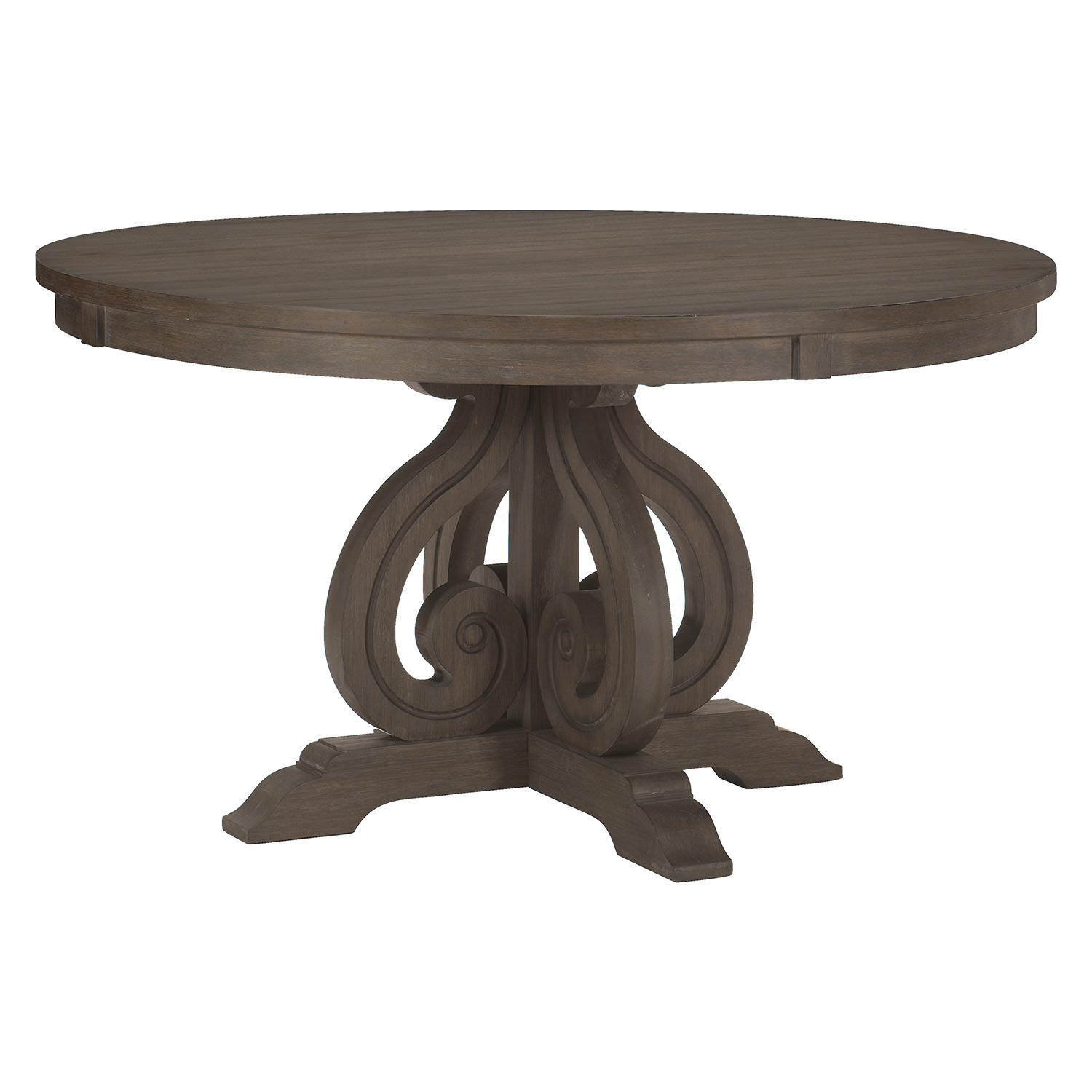Homelegance Toulon Round DiningTable - Wire-brushed Dark Pewter