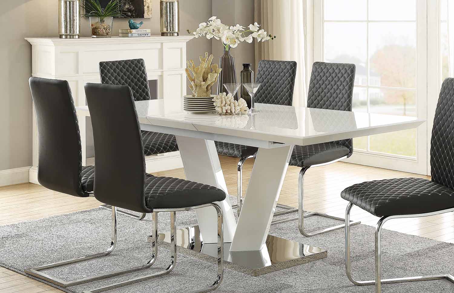 Homelegance Yannis Rectangular Dining Table with Butterfly Leaf Homelegance Yannis Rectangular Dining Table with Butterfly Leaf