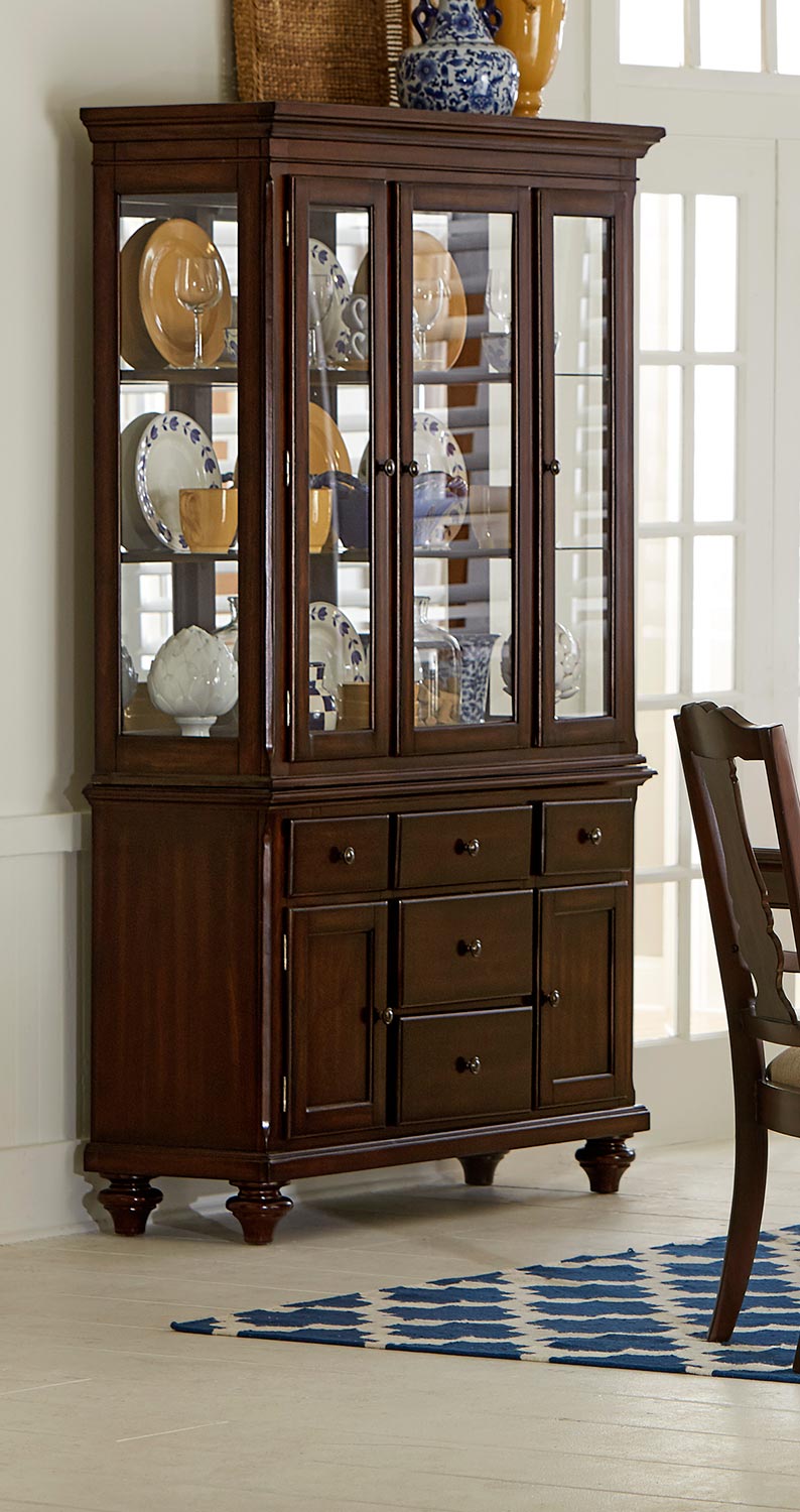 Homelegance Glendive China Cabinet - Brown Cherry Homelegance Glendive China Cabinet - Brown Cherry