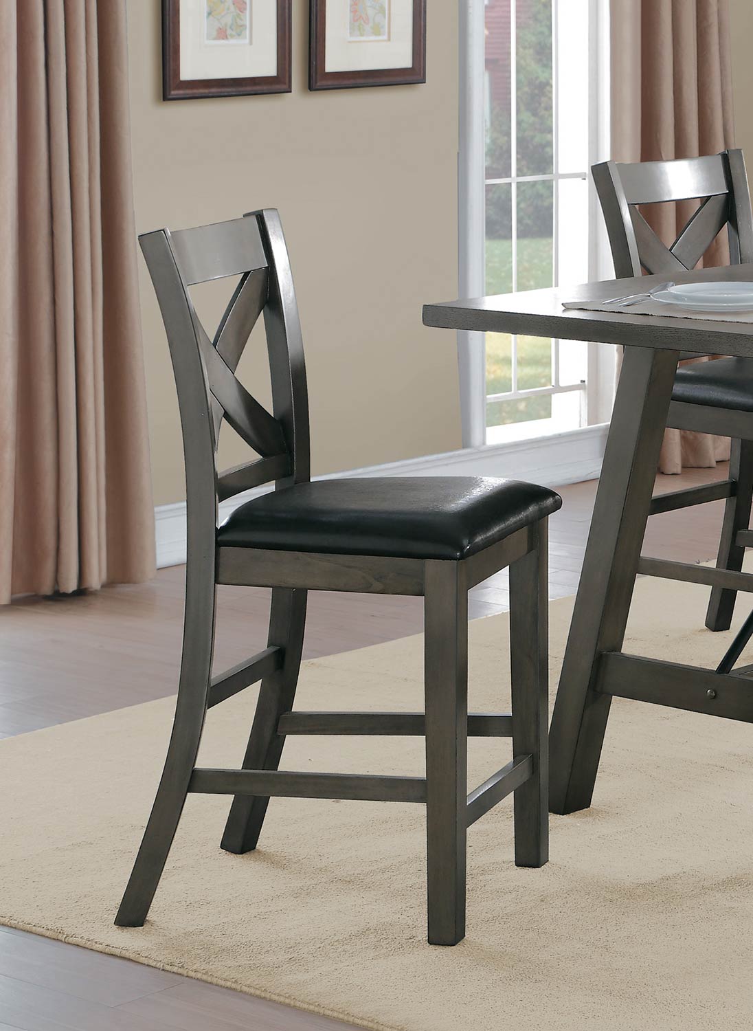 Homelegance Seaford X-Back Counter Height Chair - Gray tone Homelegance Seaford X-Back Counter Height Chair - Gray tone