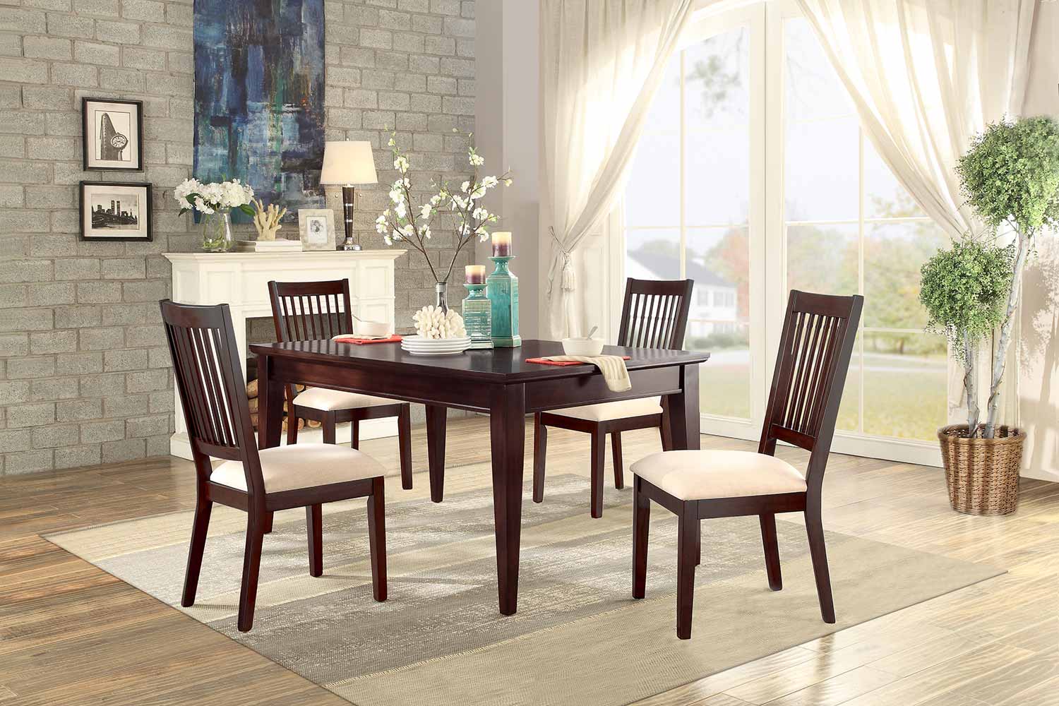 Homelegance Timber Forge Rectangular Dining Set - Cherry Homelegance Timber Forge Rectangular Dining Set - Cherry